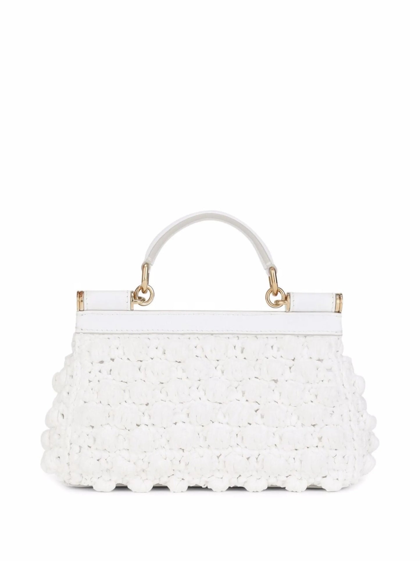 small Sicily raffia top-handle bag