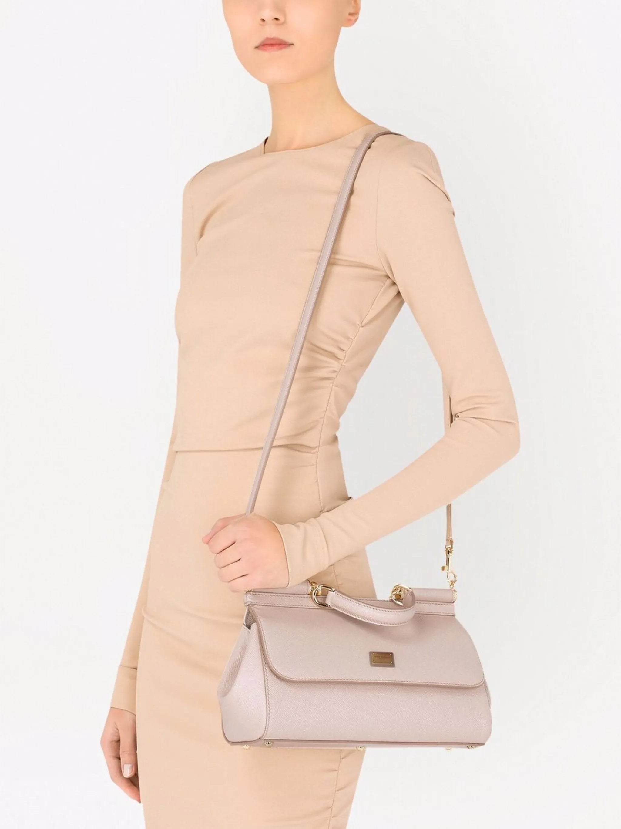medium Sicily leather top-handle bag