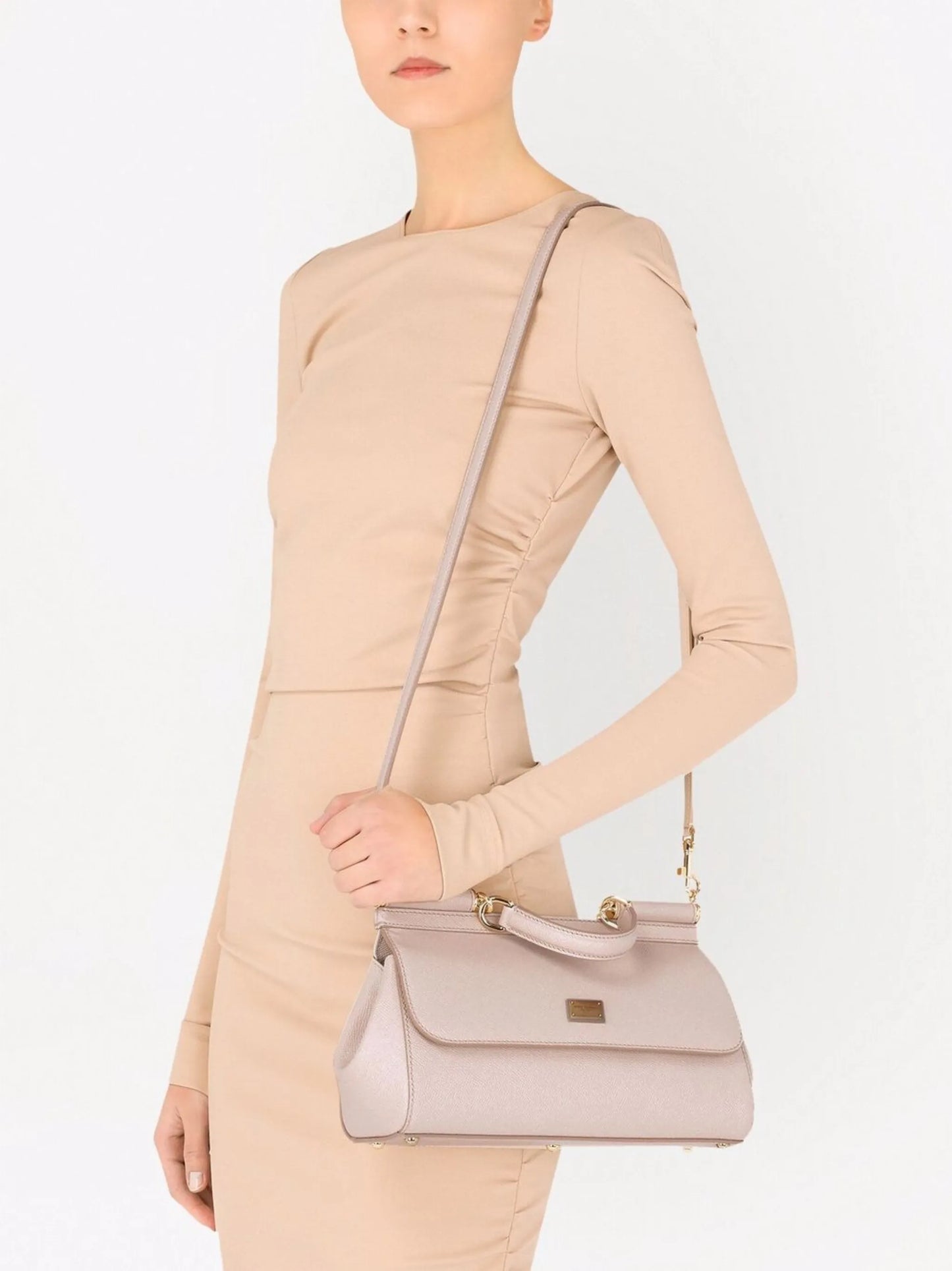 medium Sicily leather top-handle bag