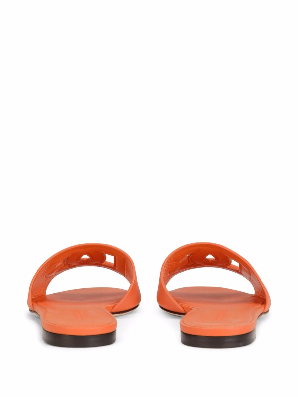 logo-strap leather sandals