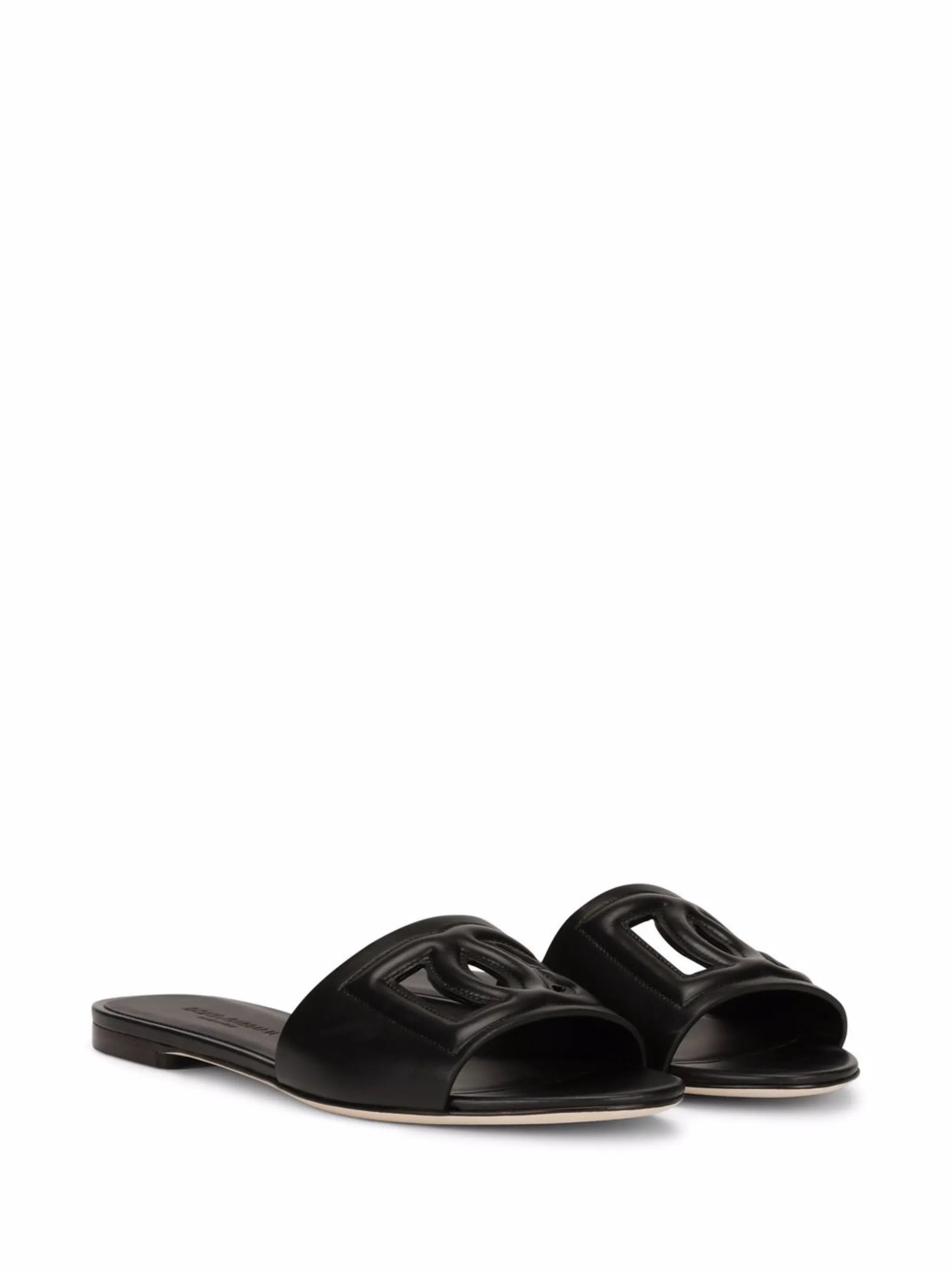 calfskin sliders with DG logo