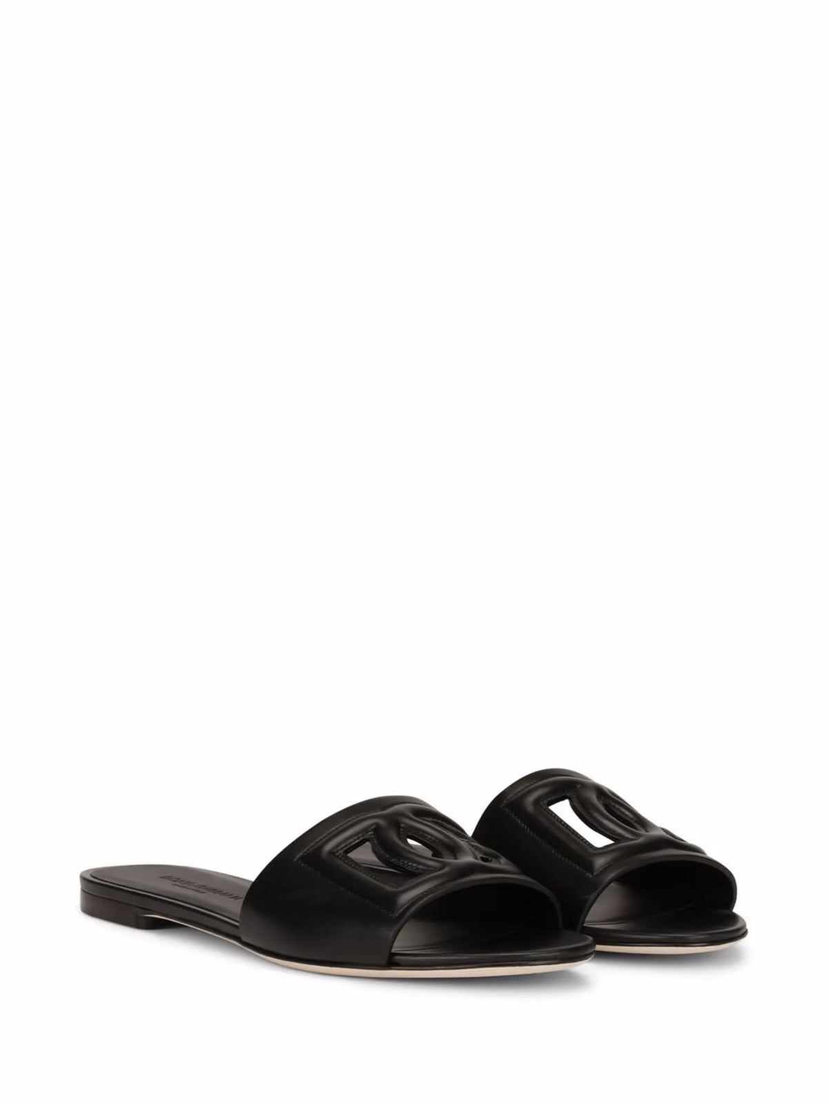 calfskin sliders with DG logo