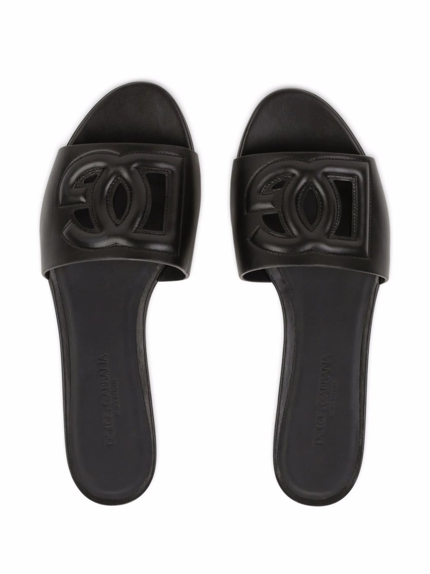 DG Logo leather sandals