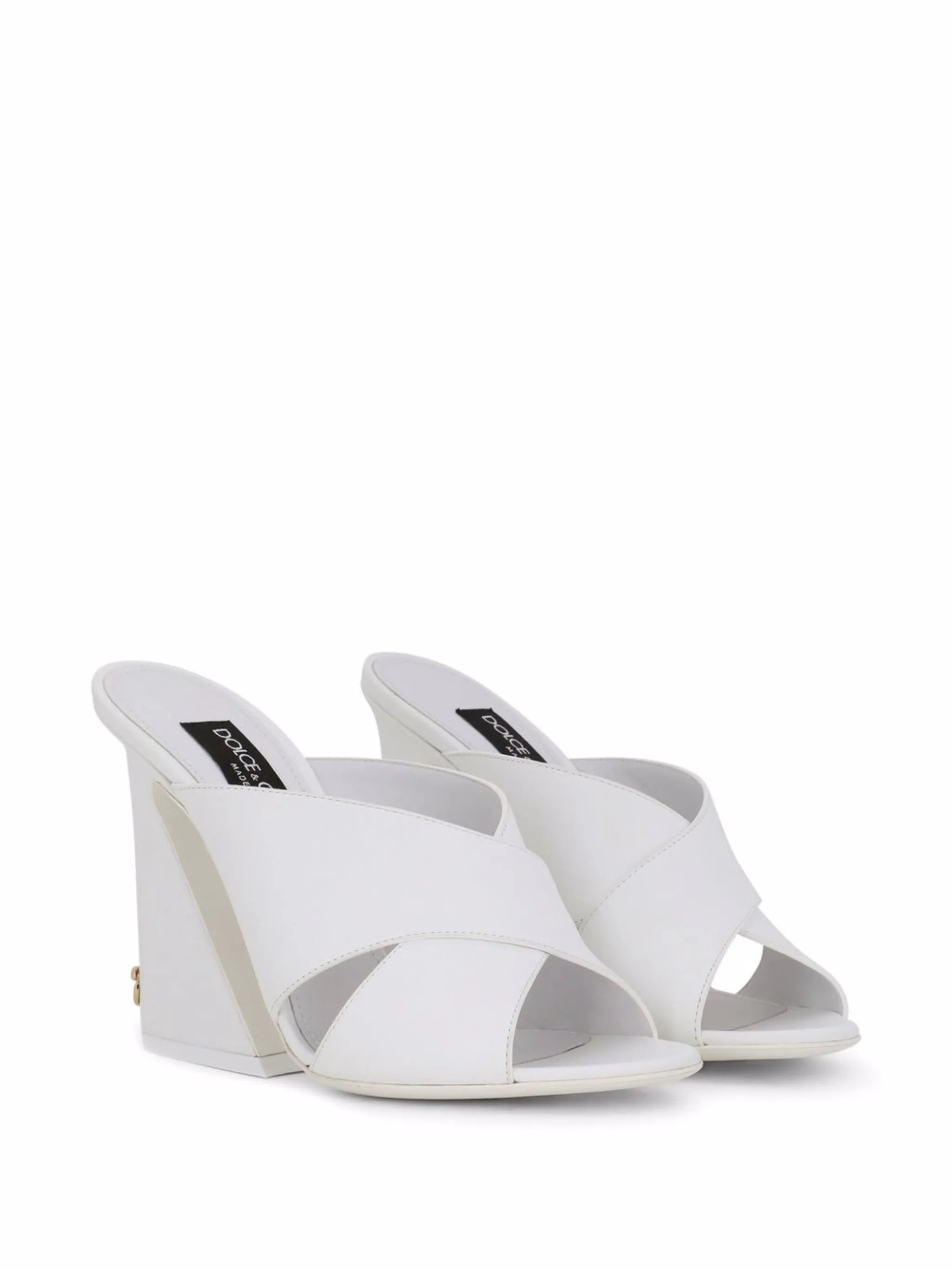 tapered-heel leather sandals