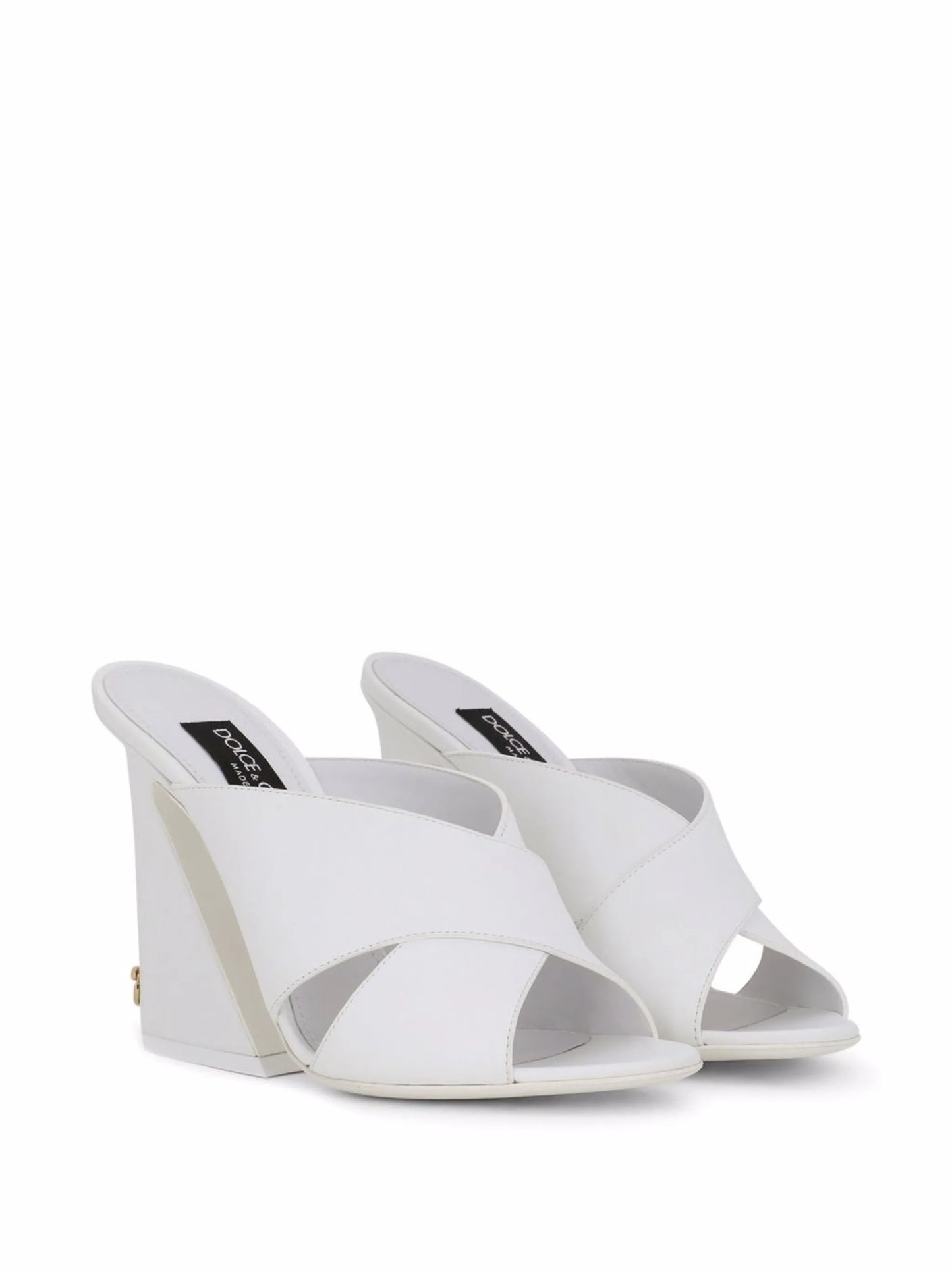 tapered-heel leather sandals