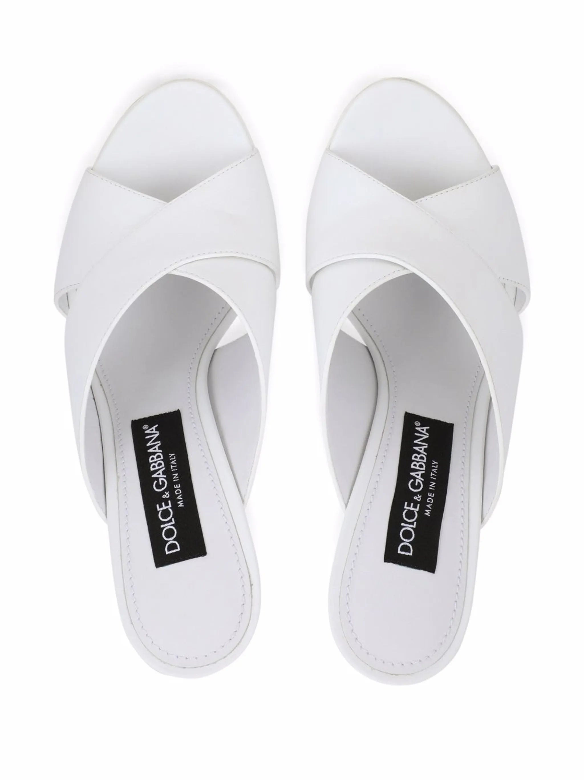 tapered-heel leather sandals