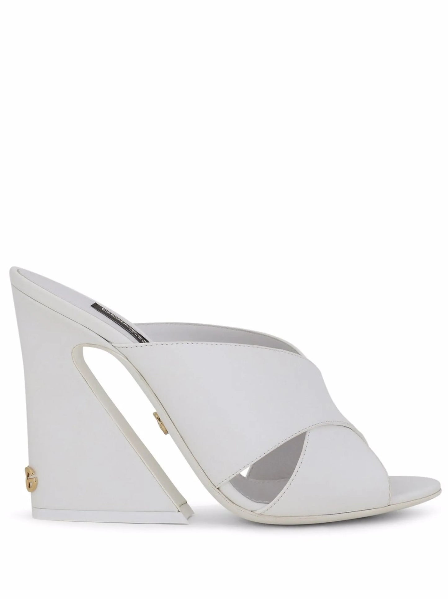 tapered-heel leather sandals