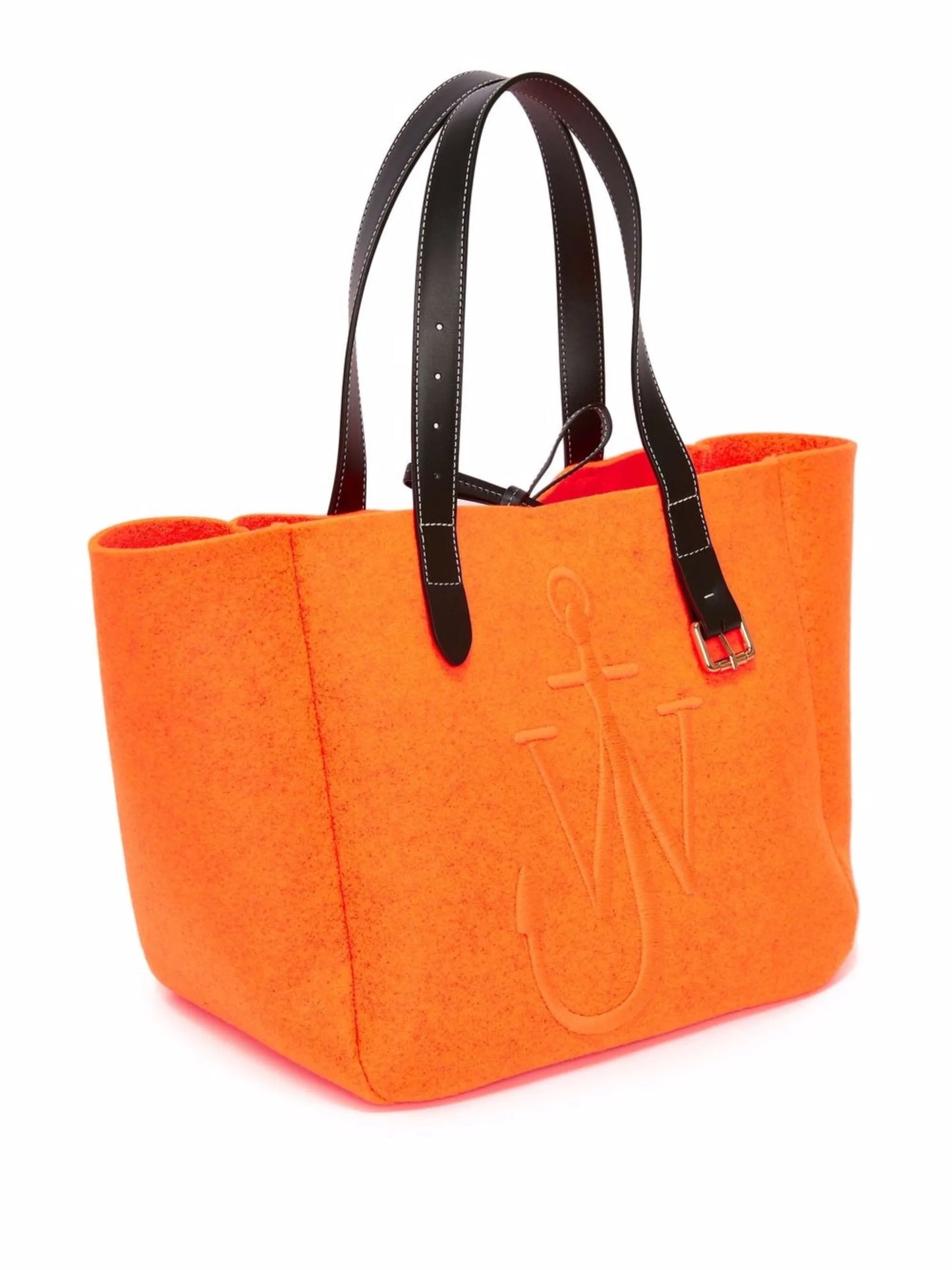 Belt embroidered-logo tote bag