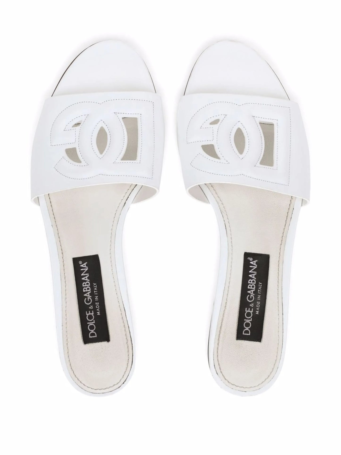 logo-cutout sandals