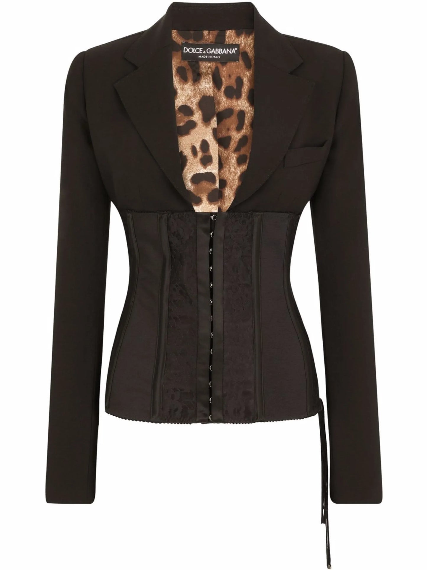 lace-up bustier jacket
