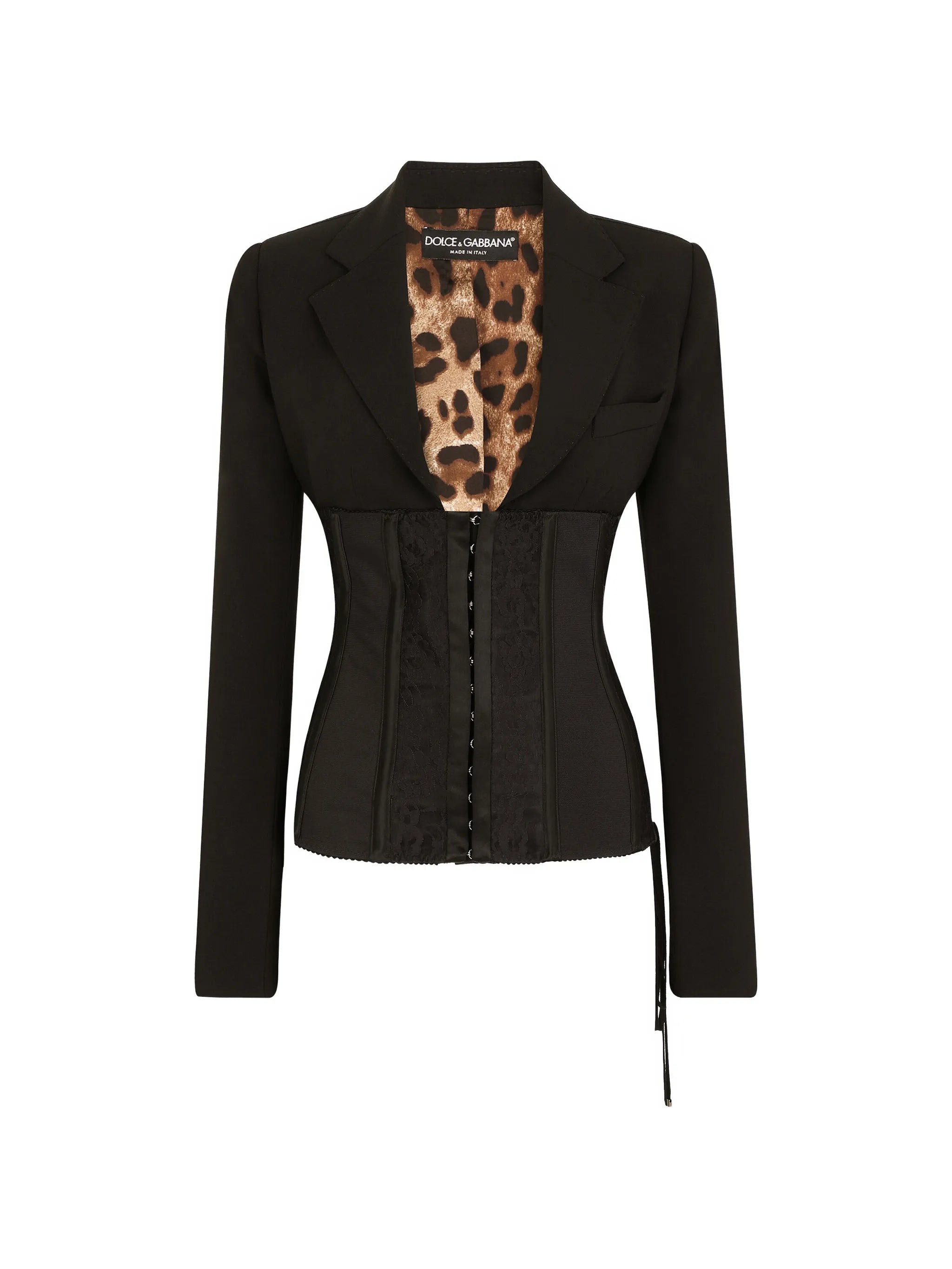 lace-up bustier jacket