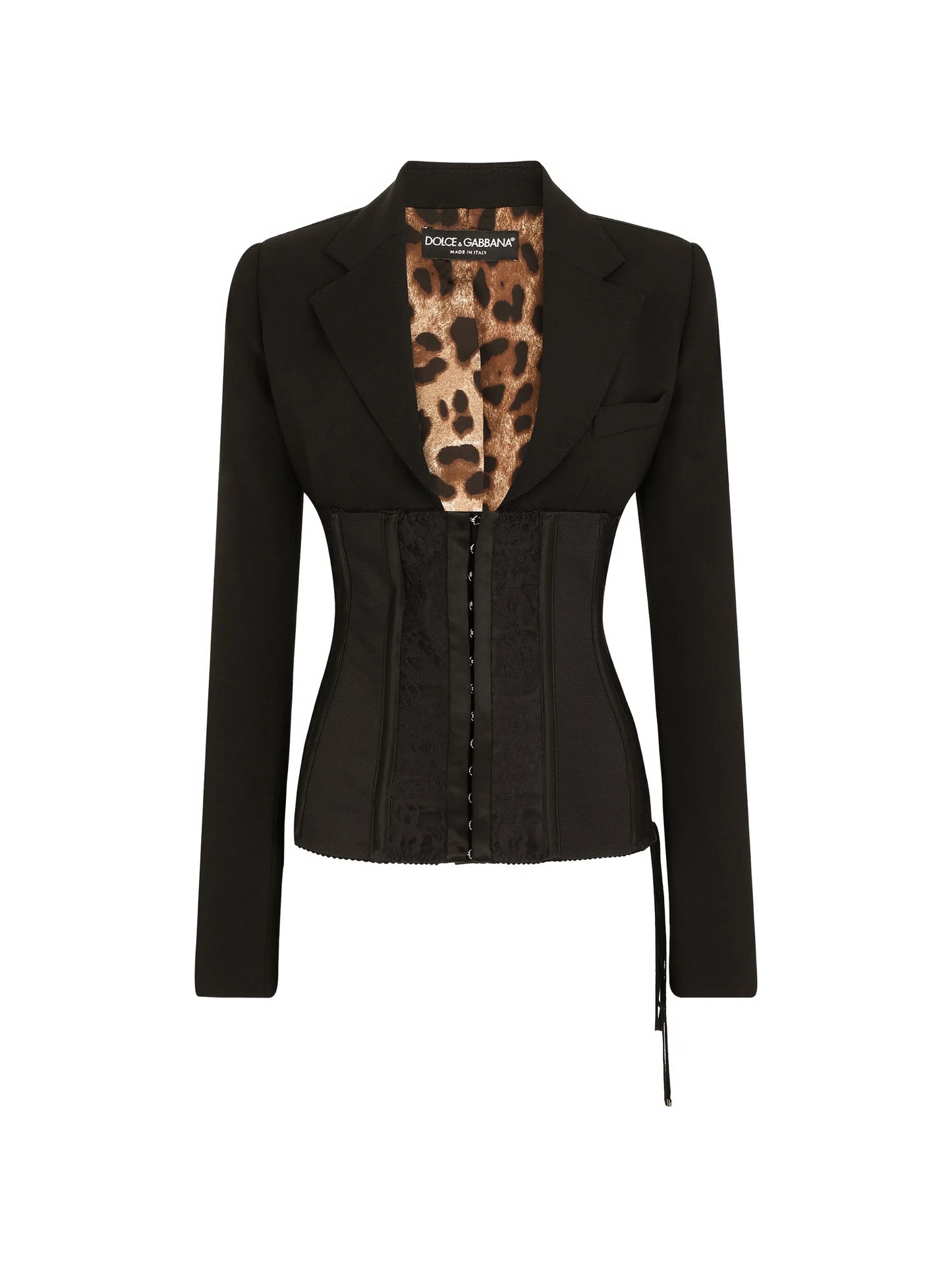 lace-up bustier jacket