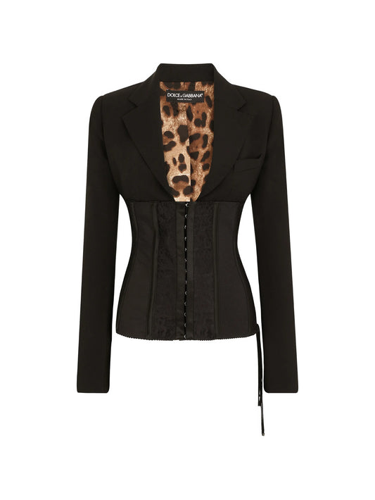 lace-up bustier jacket