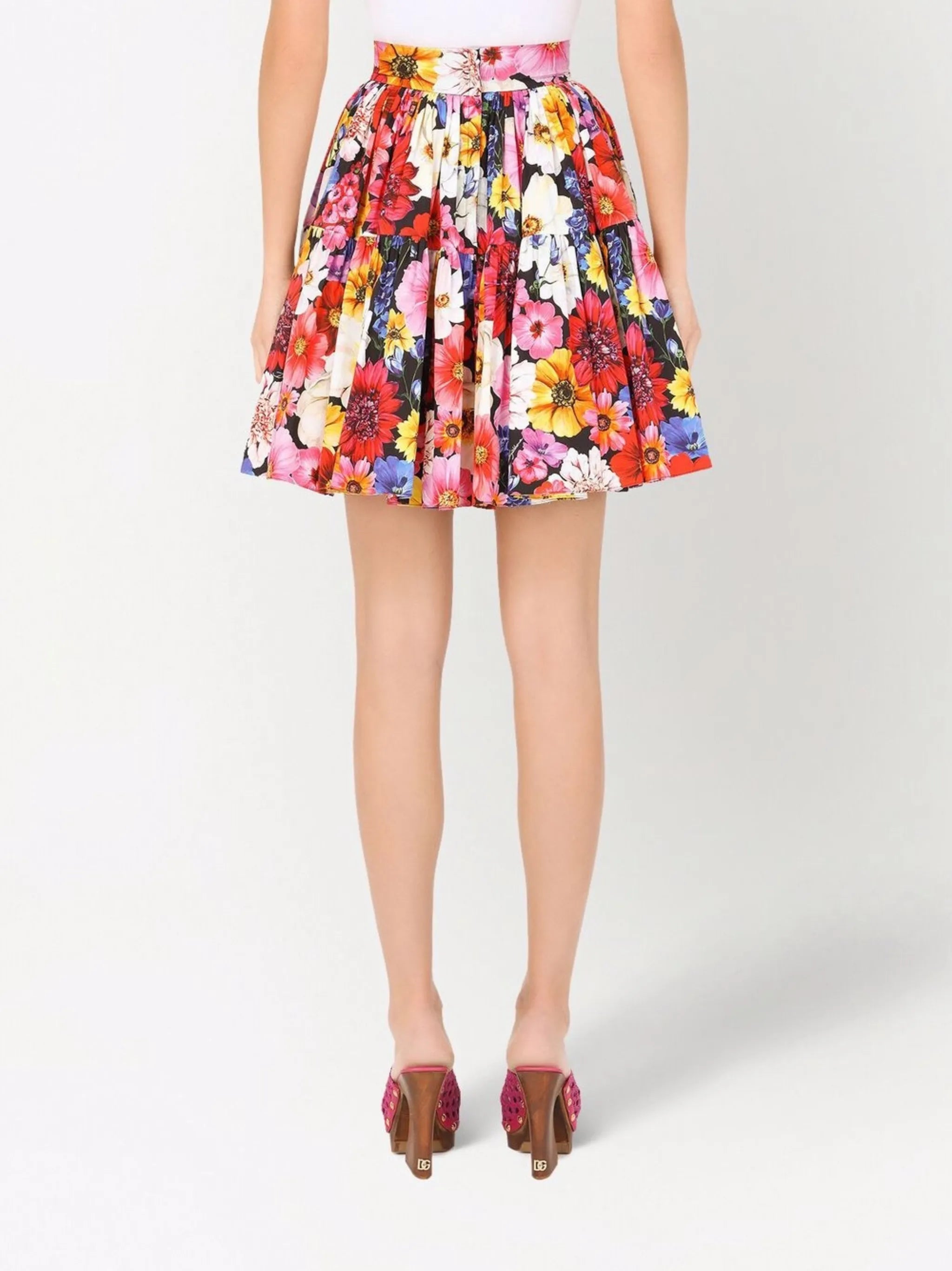 floral pleated skirt