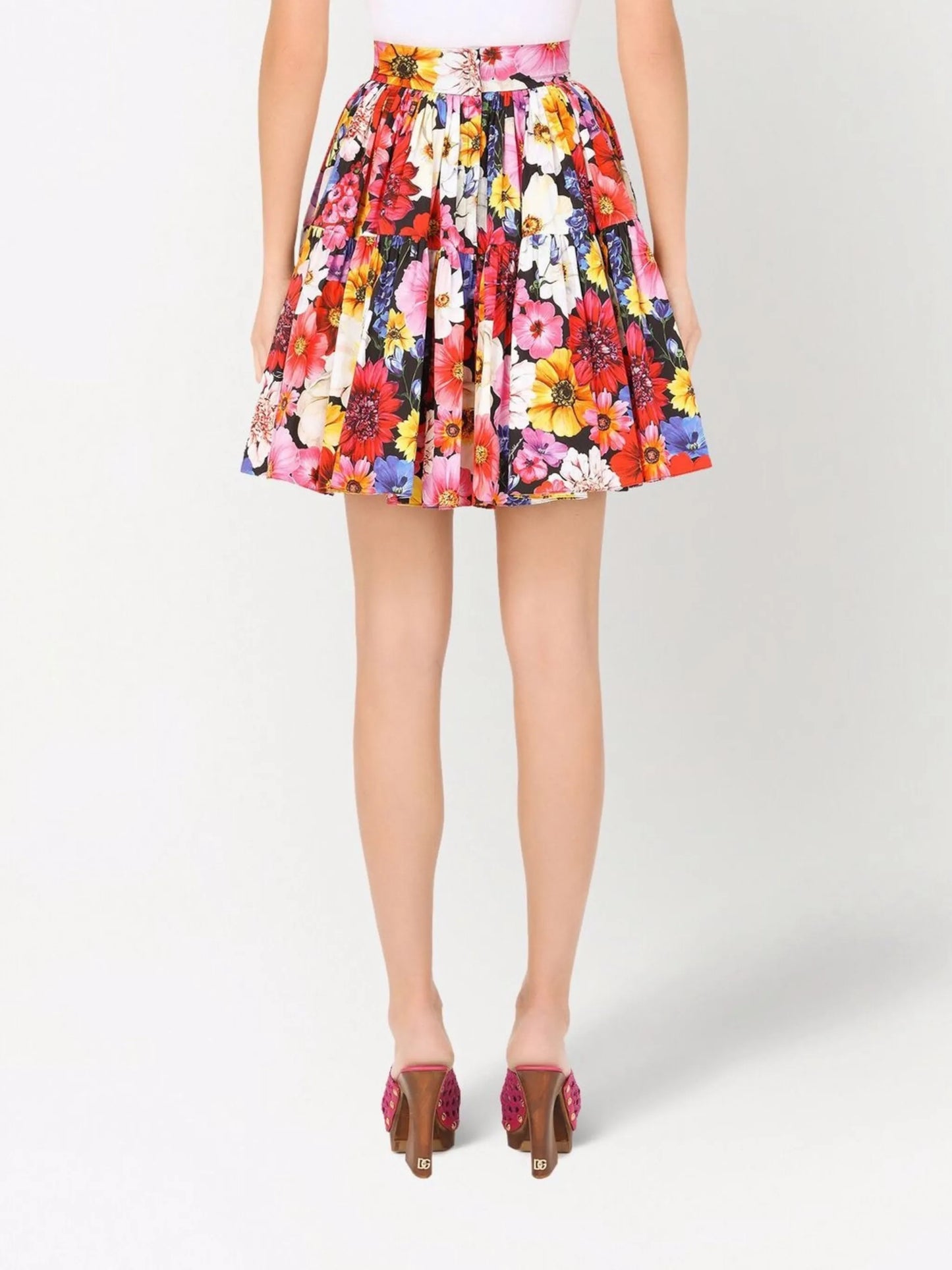 floral pleated skirt