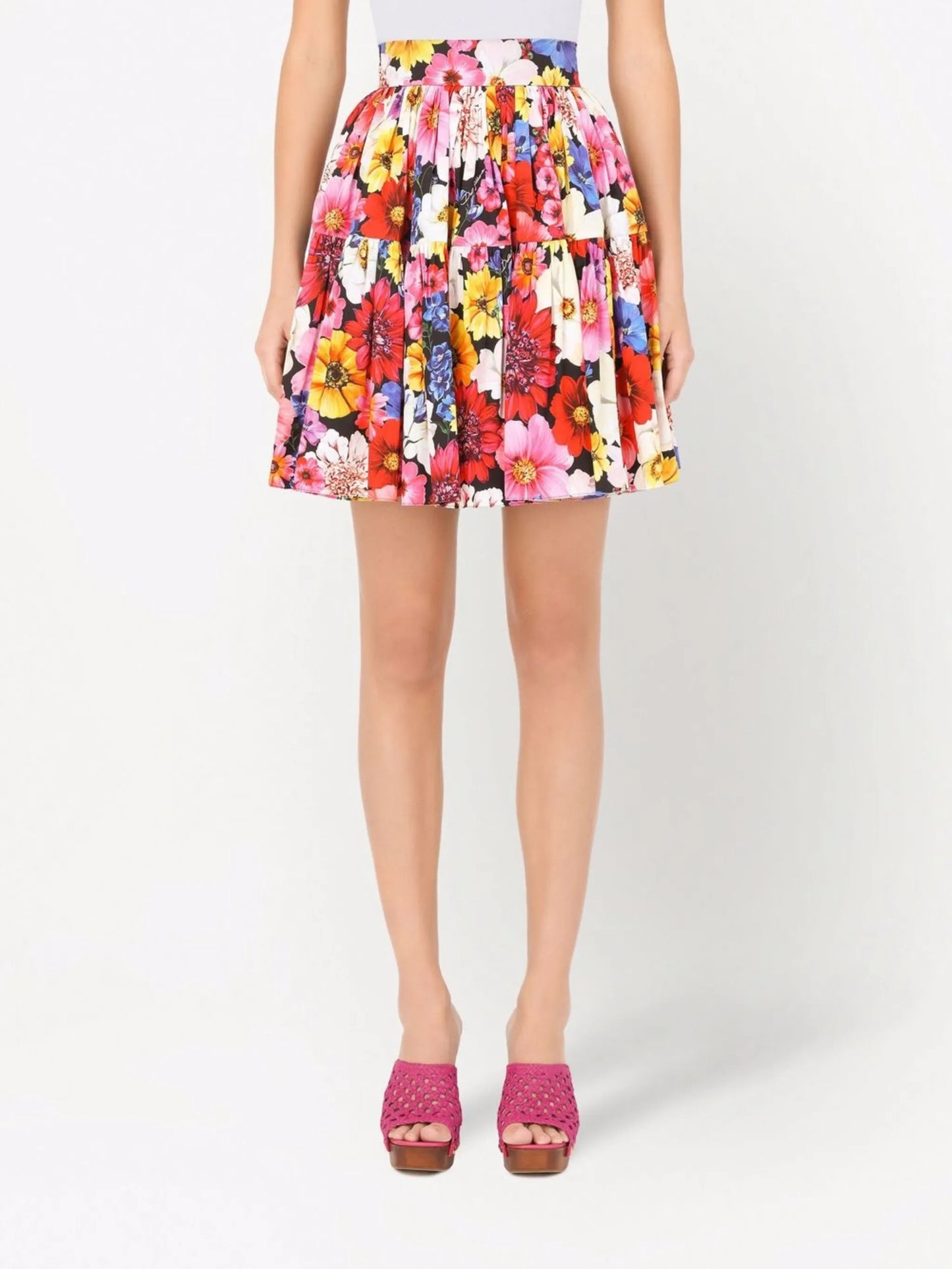 floral pleated skirt