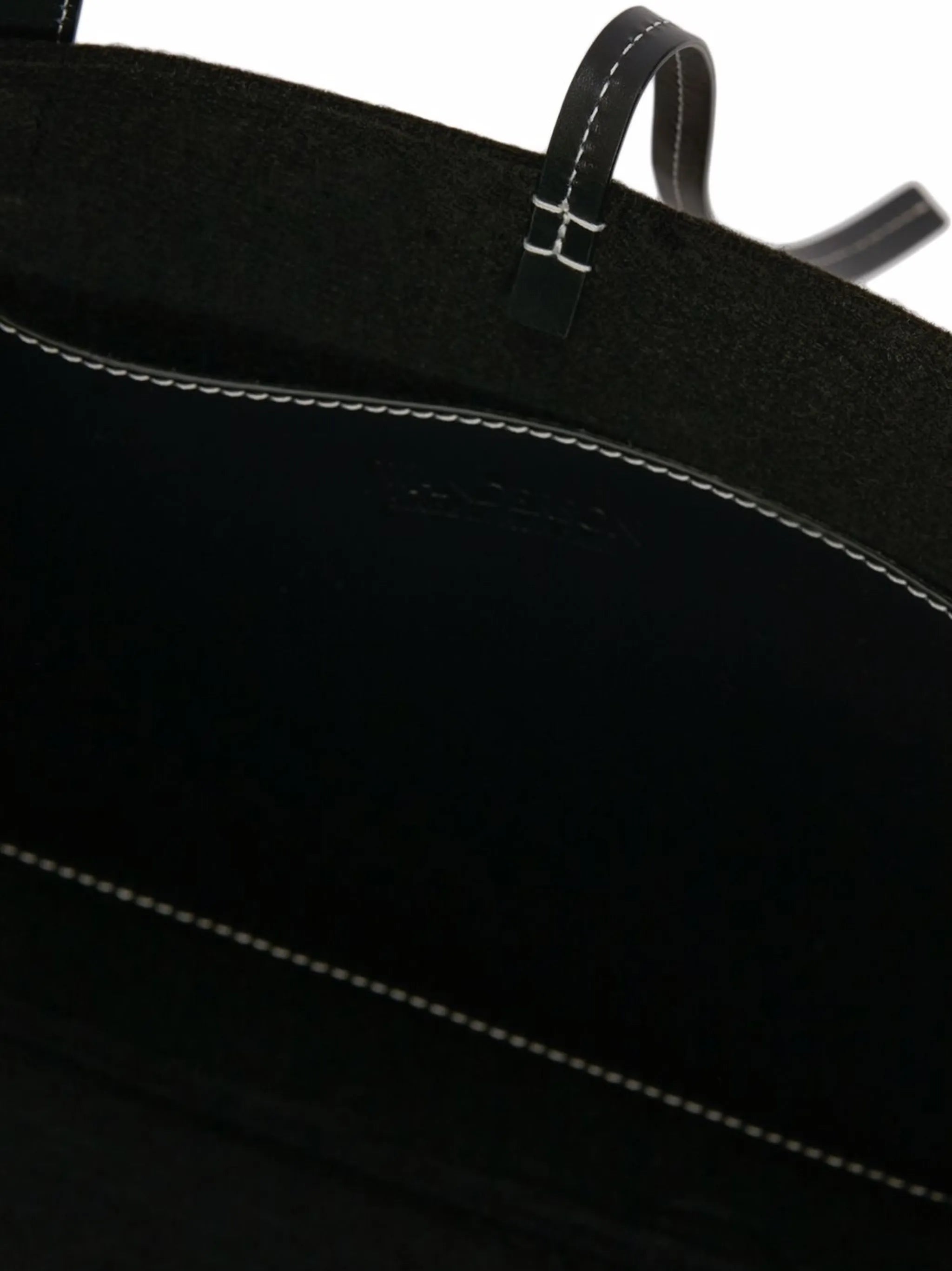 Belt embroidered logo tote bag