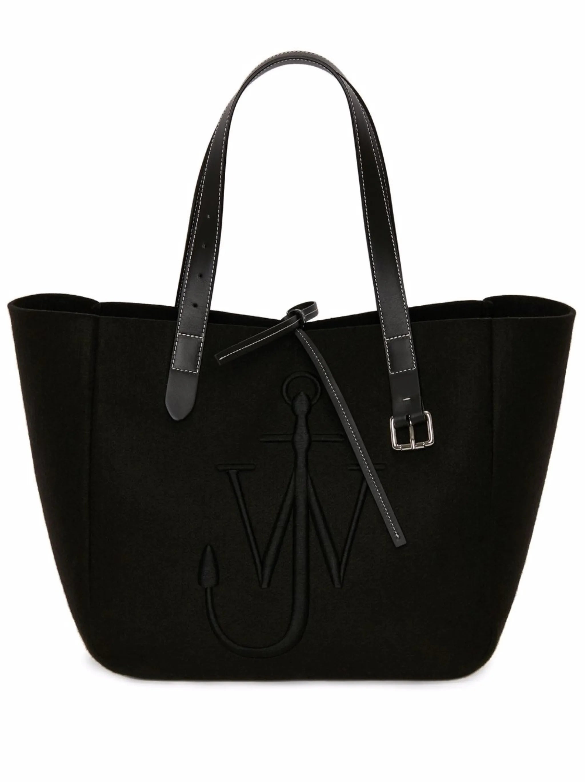 Belt embroidered logo tote bag