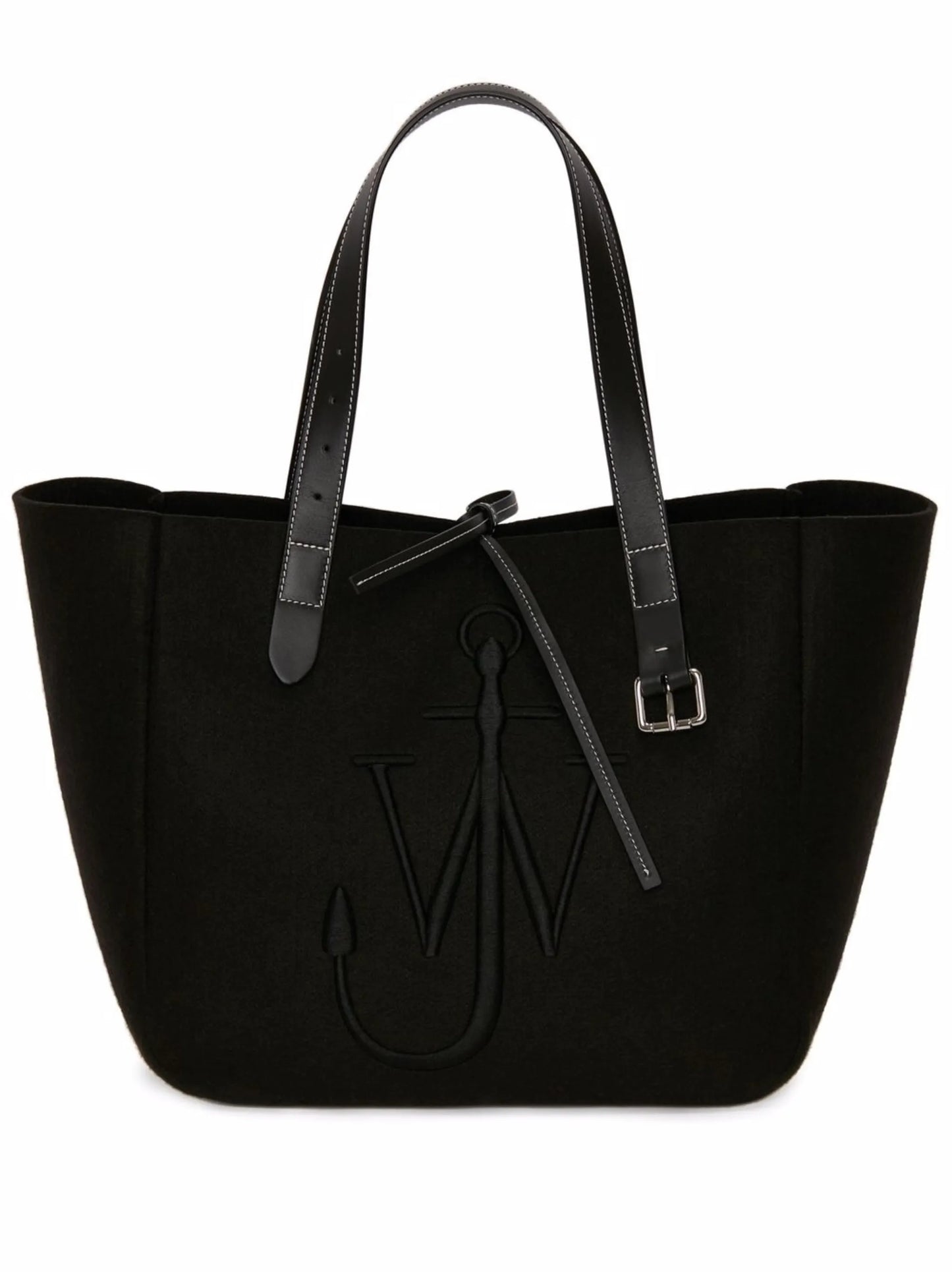 Belt embroidered logo tote bag