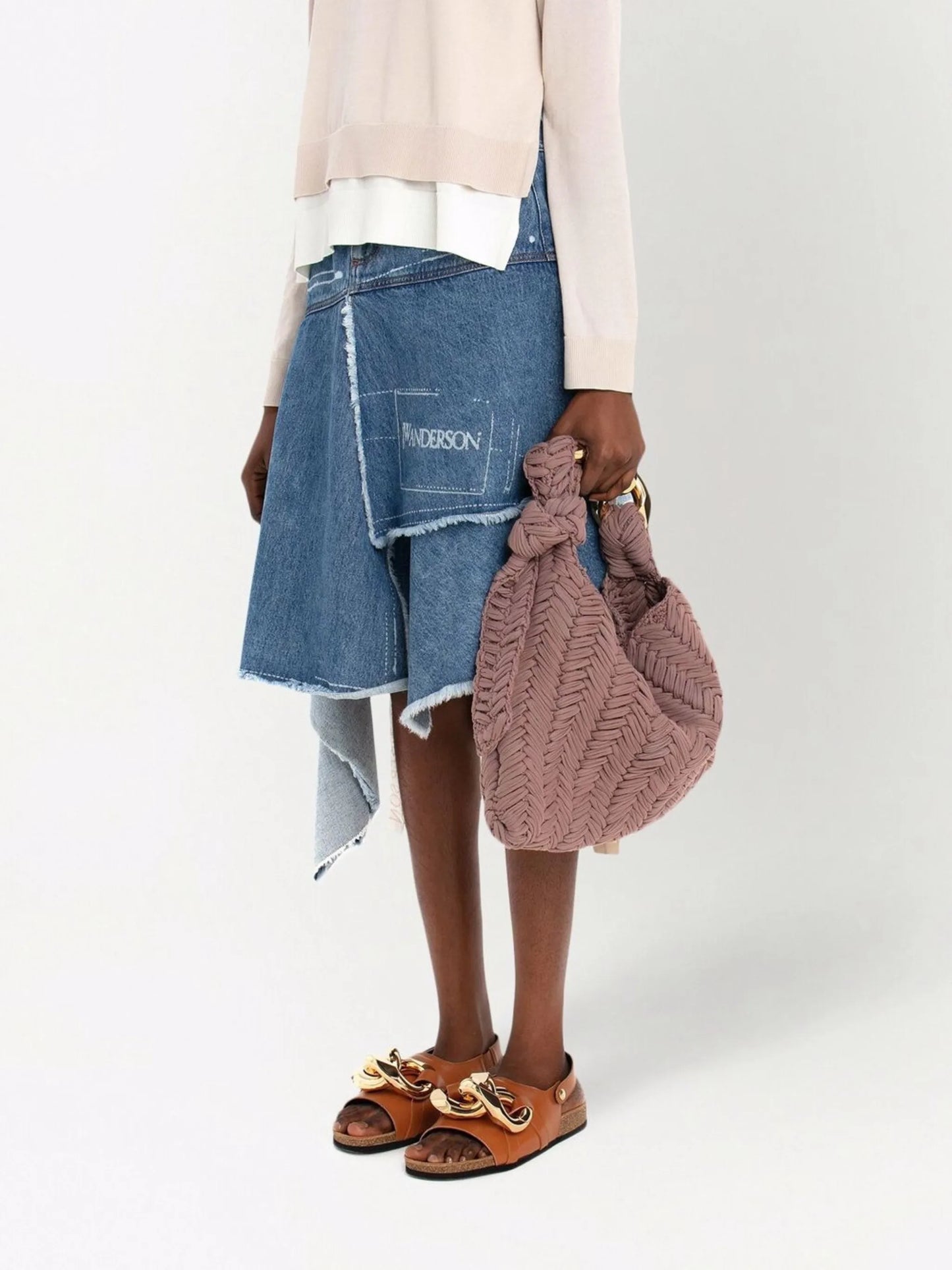 Chain Hobo knitted shoulder bag