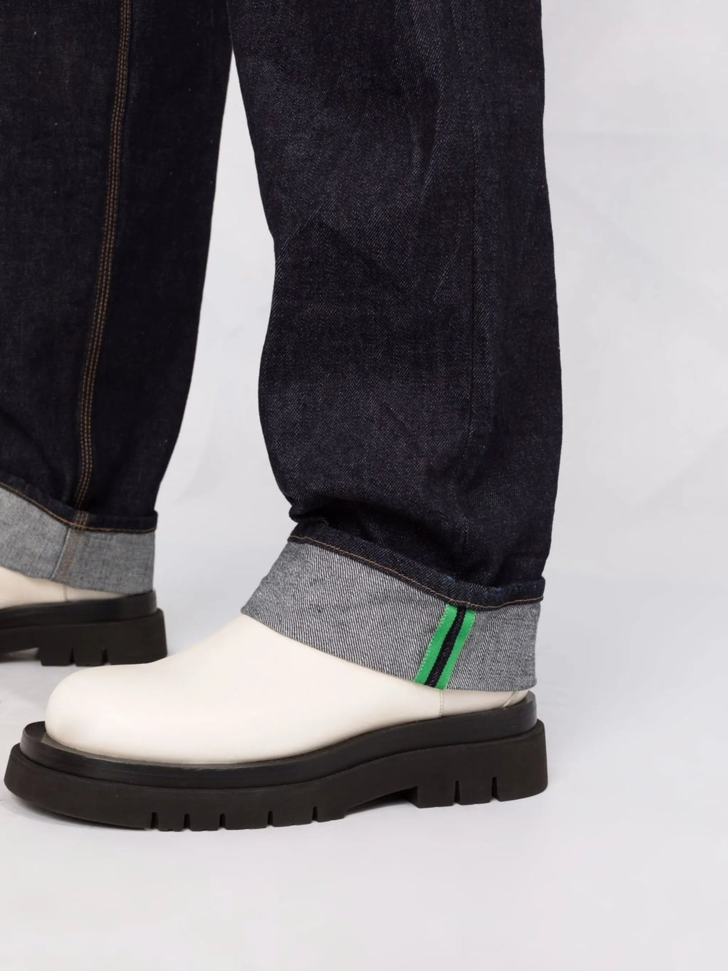 high-rise straight-leg jeans