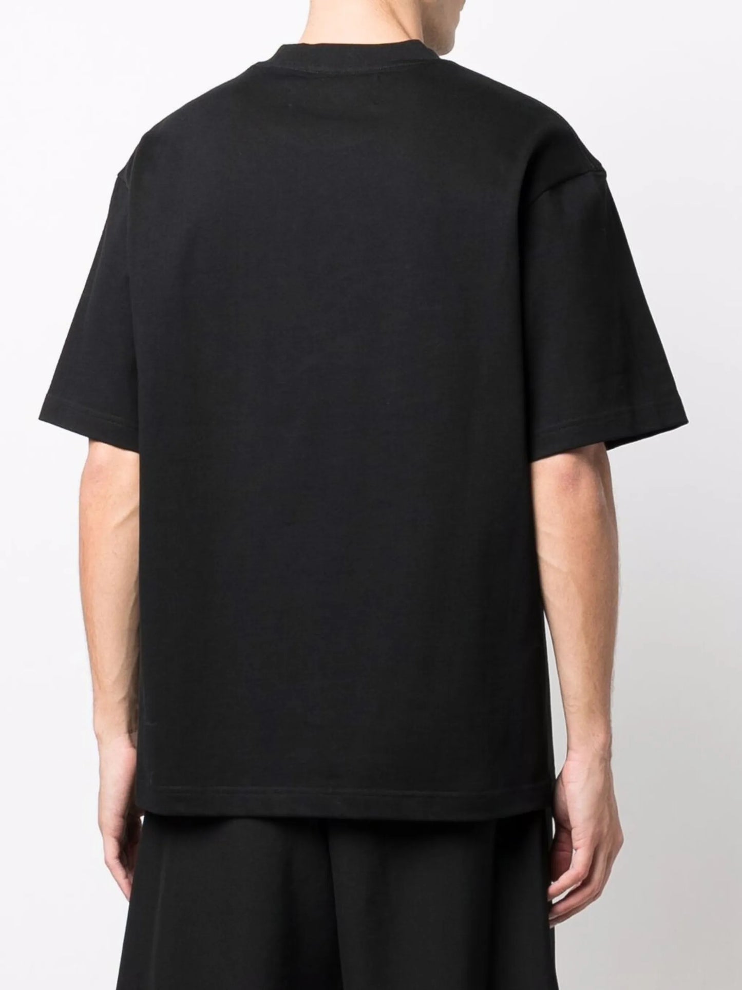 layered embroidered logo T-shirt