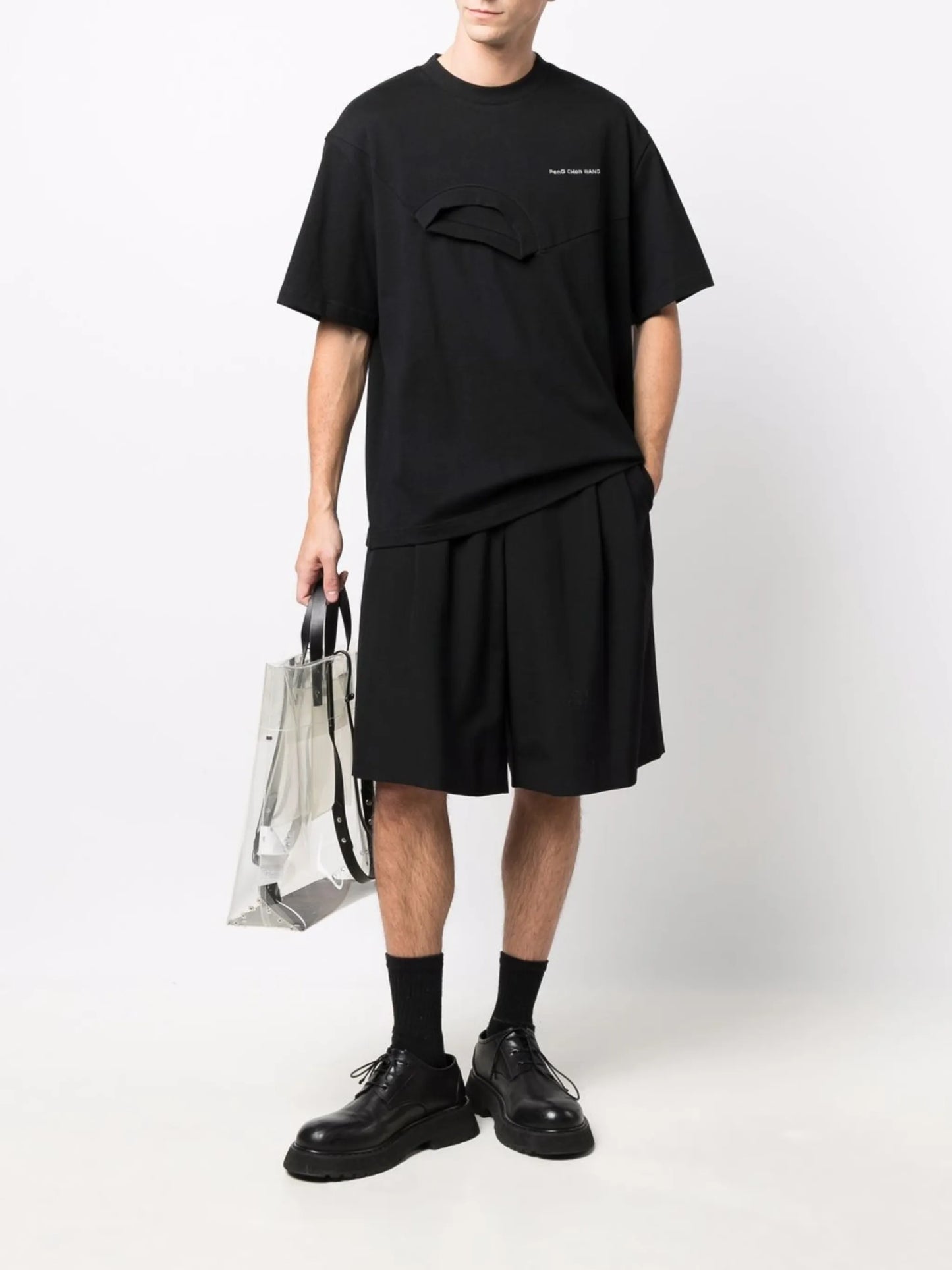 layered embroidered logo T-shirt