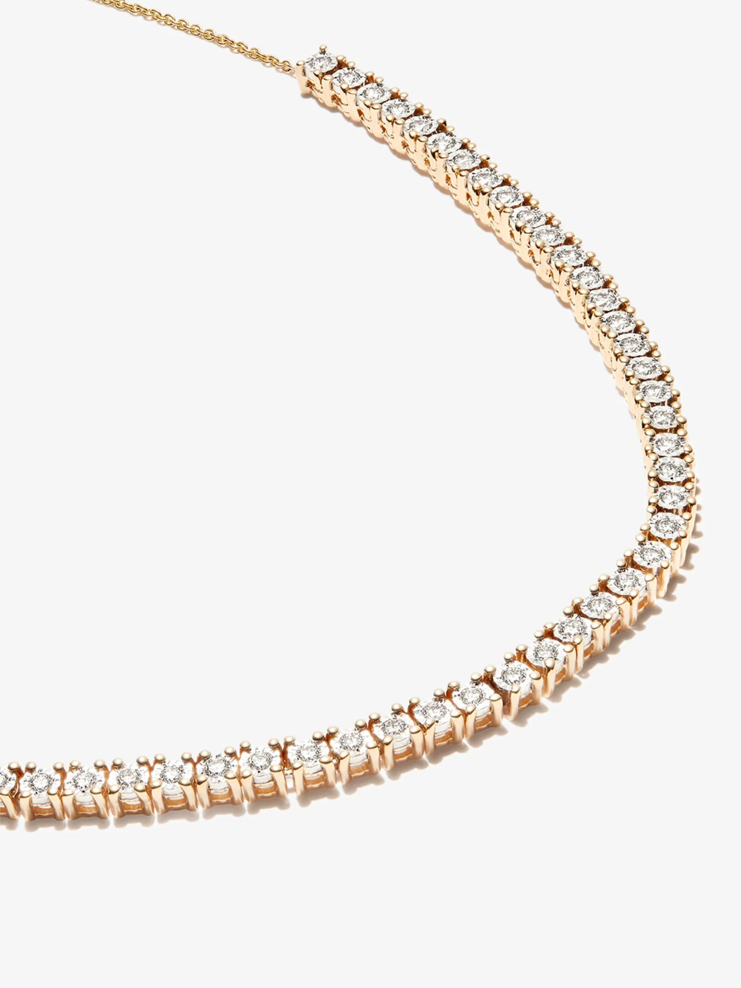 14kt yellow gold Ava Bea diamond tennis necklace