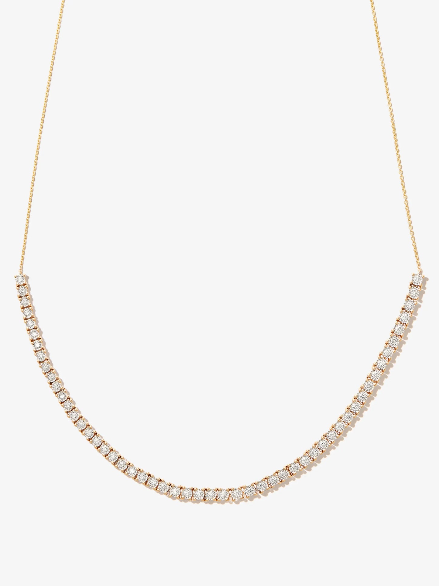 14kt yellow gold Ava Bea diamond tennis necklace