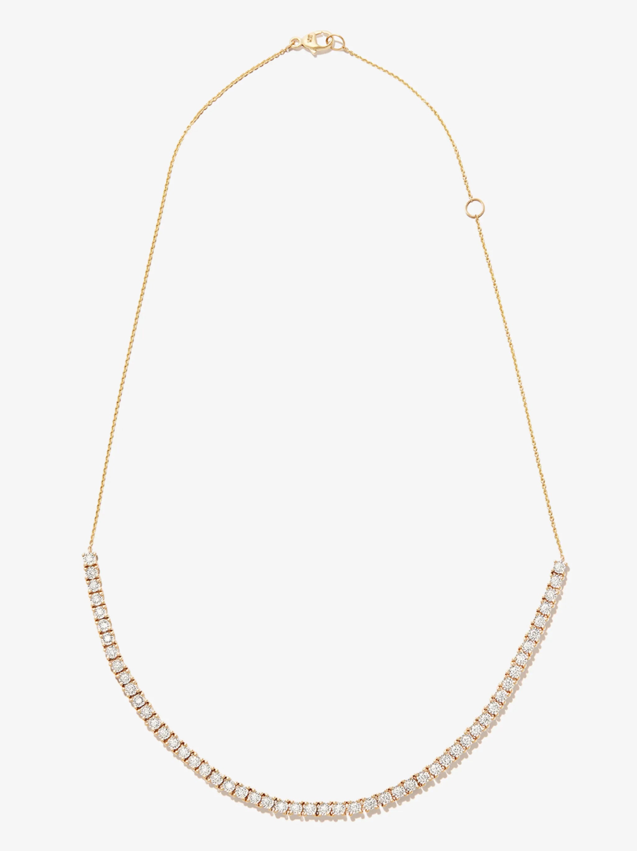14kt yellow gold Ava Bea diamond tennis necklace