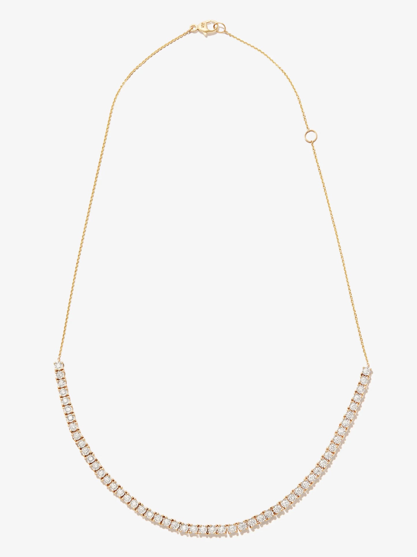 14kt yellow gold Ava Bea diamond tennis necklace