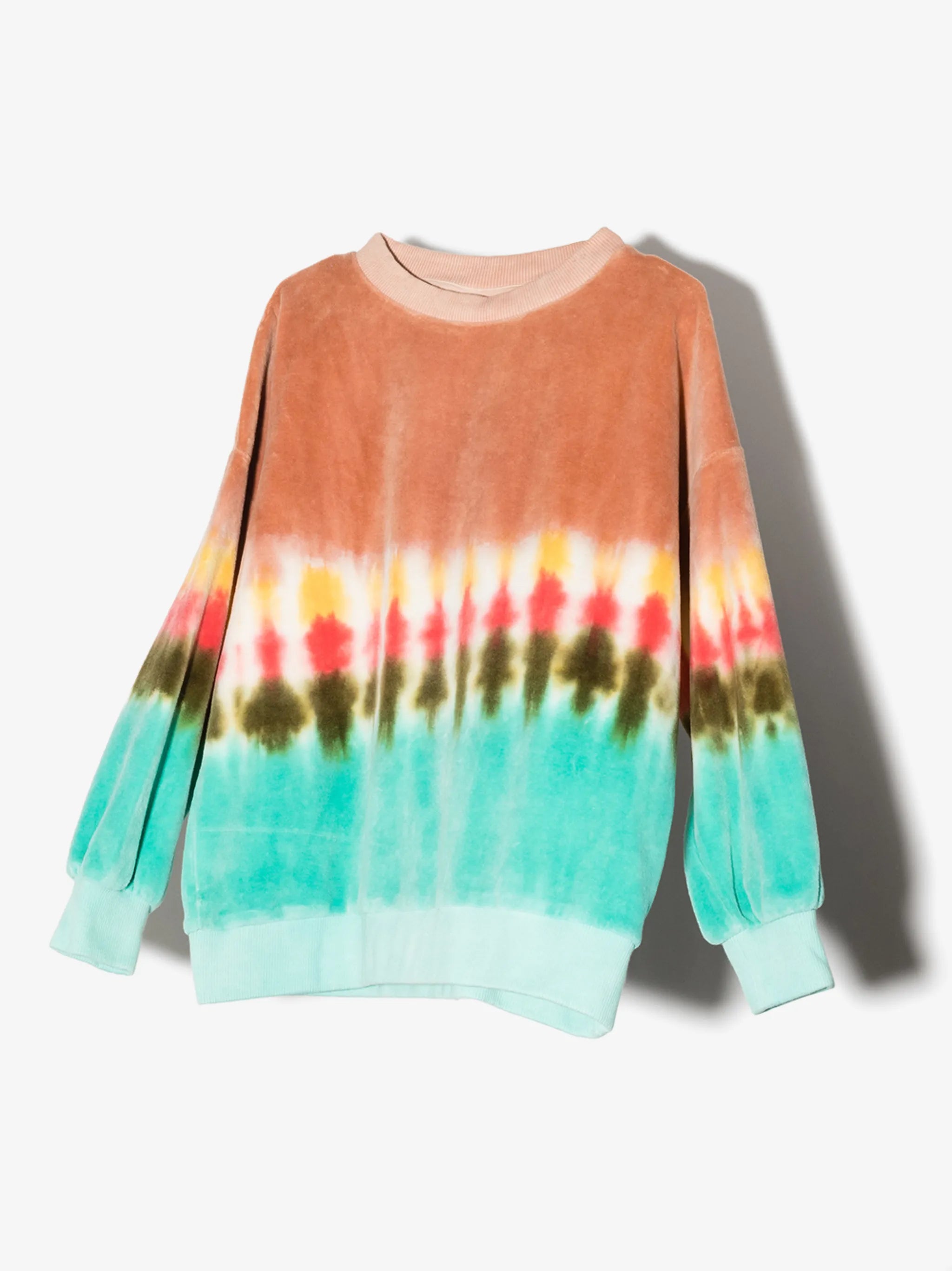 tie-dye velvet jumper