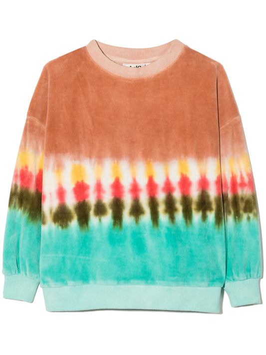 tie-dye velvet jumper
