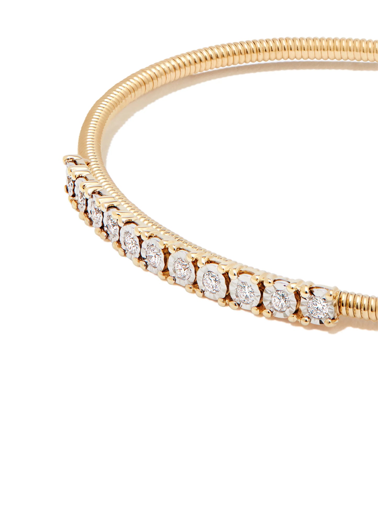14kt yellow gold Bea diamond cuff