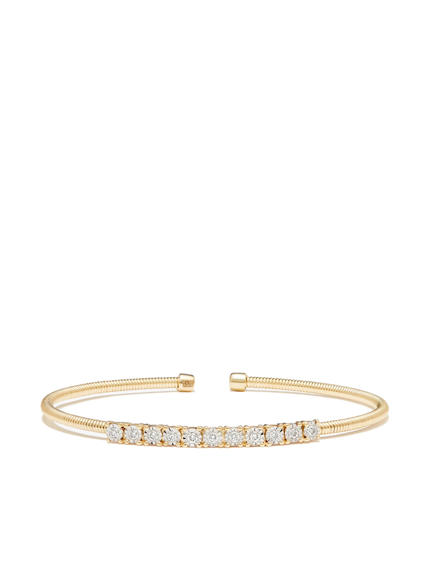 14kt yellow gold Bea diamond cuff