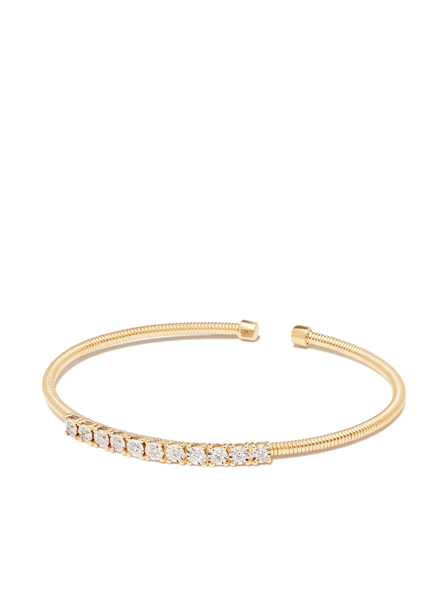 14kt yellow gold Bea diamond cuff