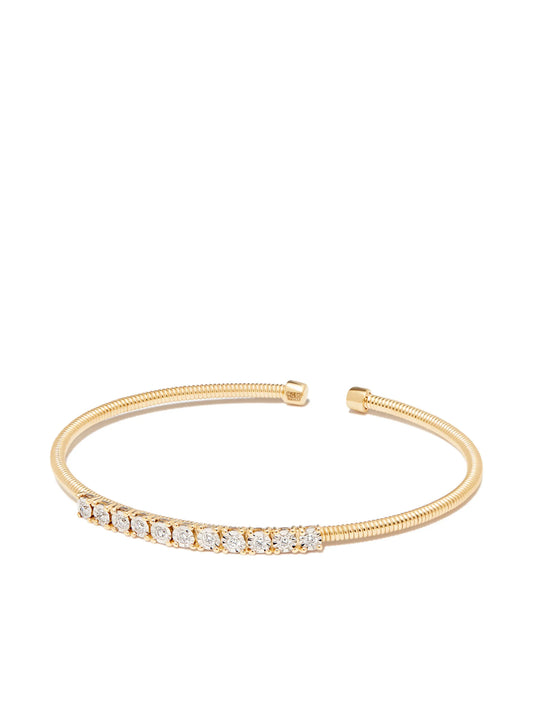 14kt yellow gold Bea diamond cuff