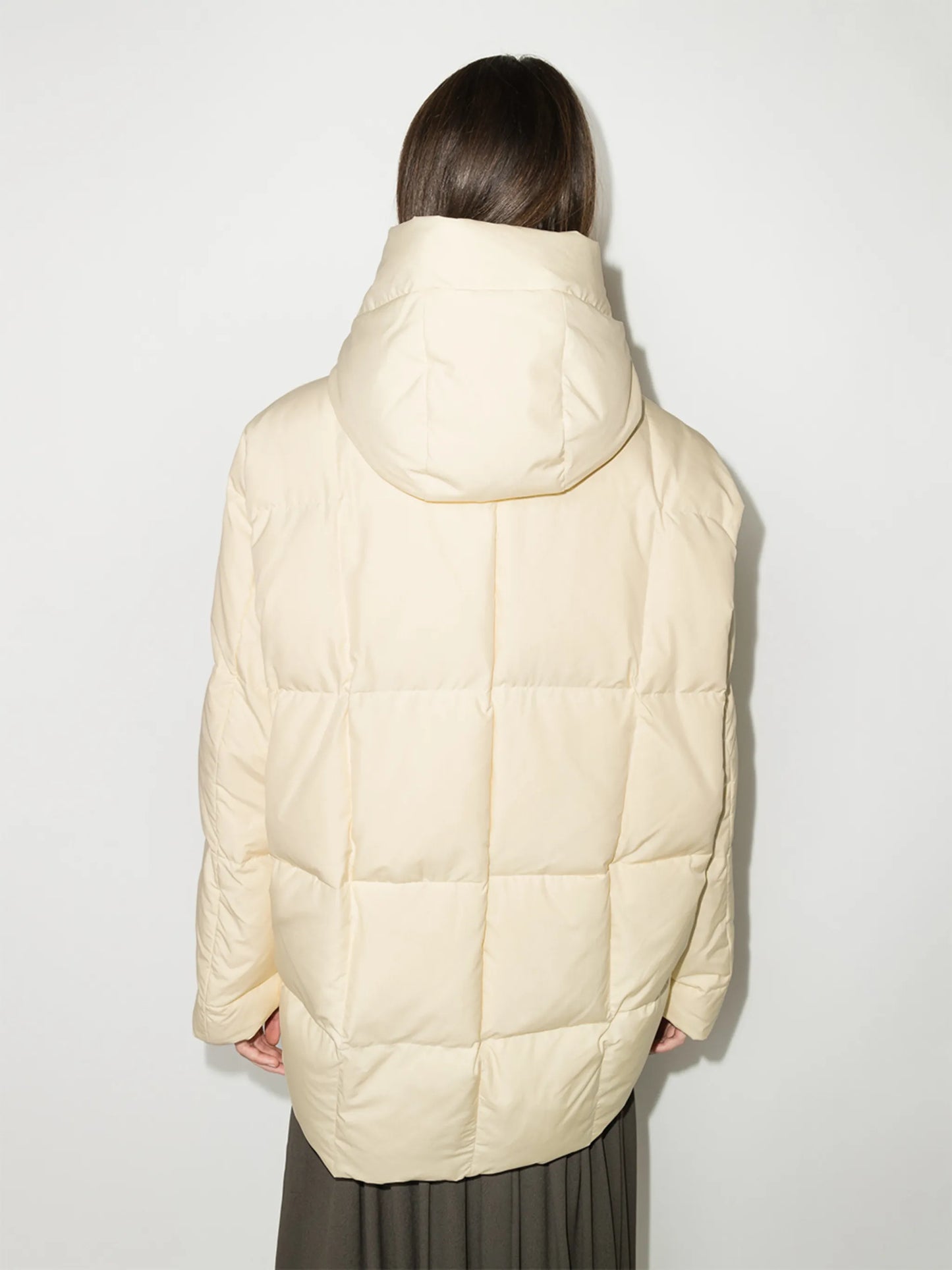 quilted hooded puffer jacket