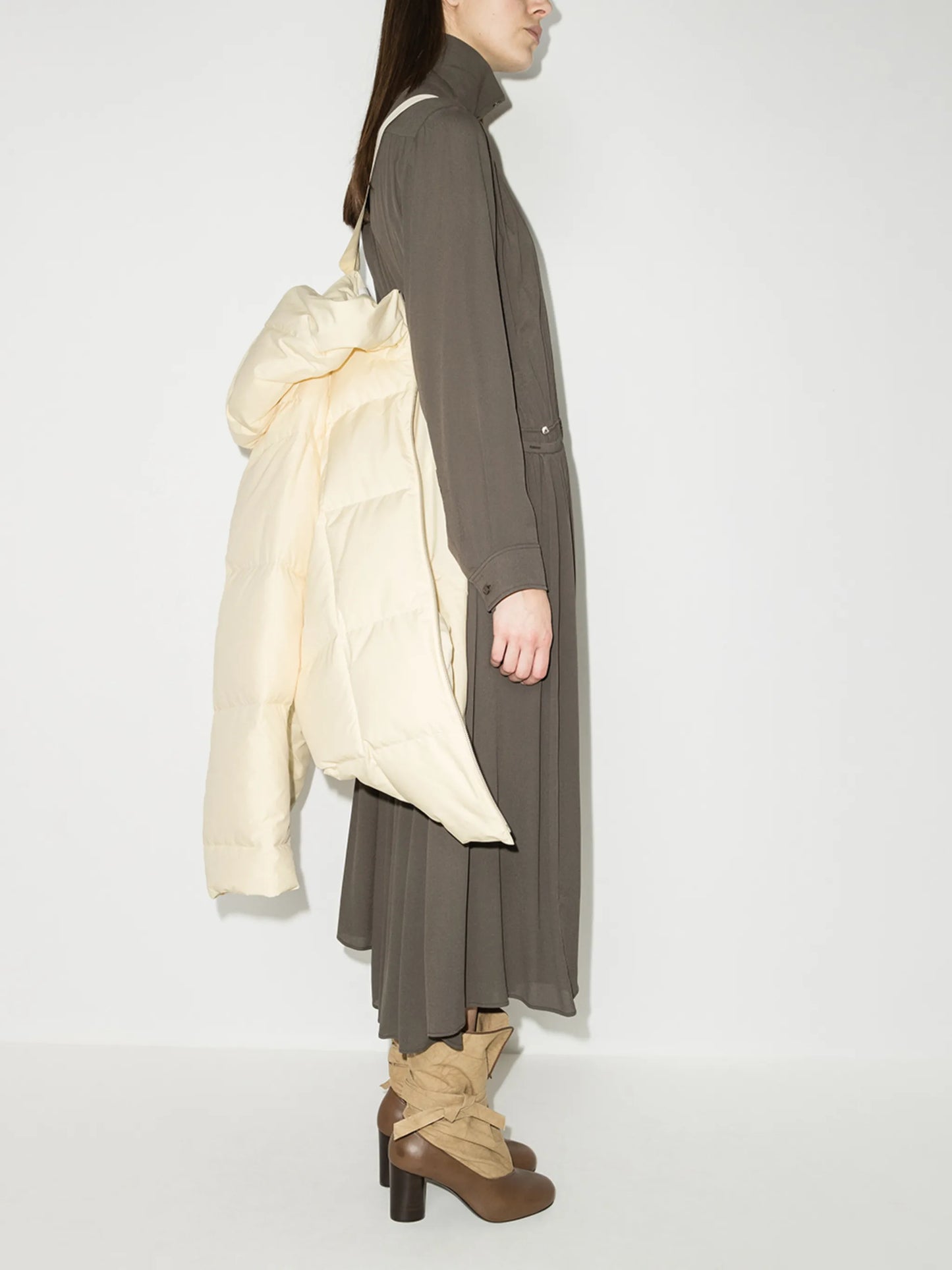 quilted hooded puffer jacket