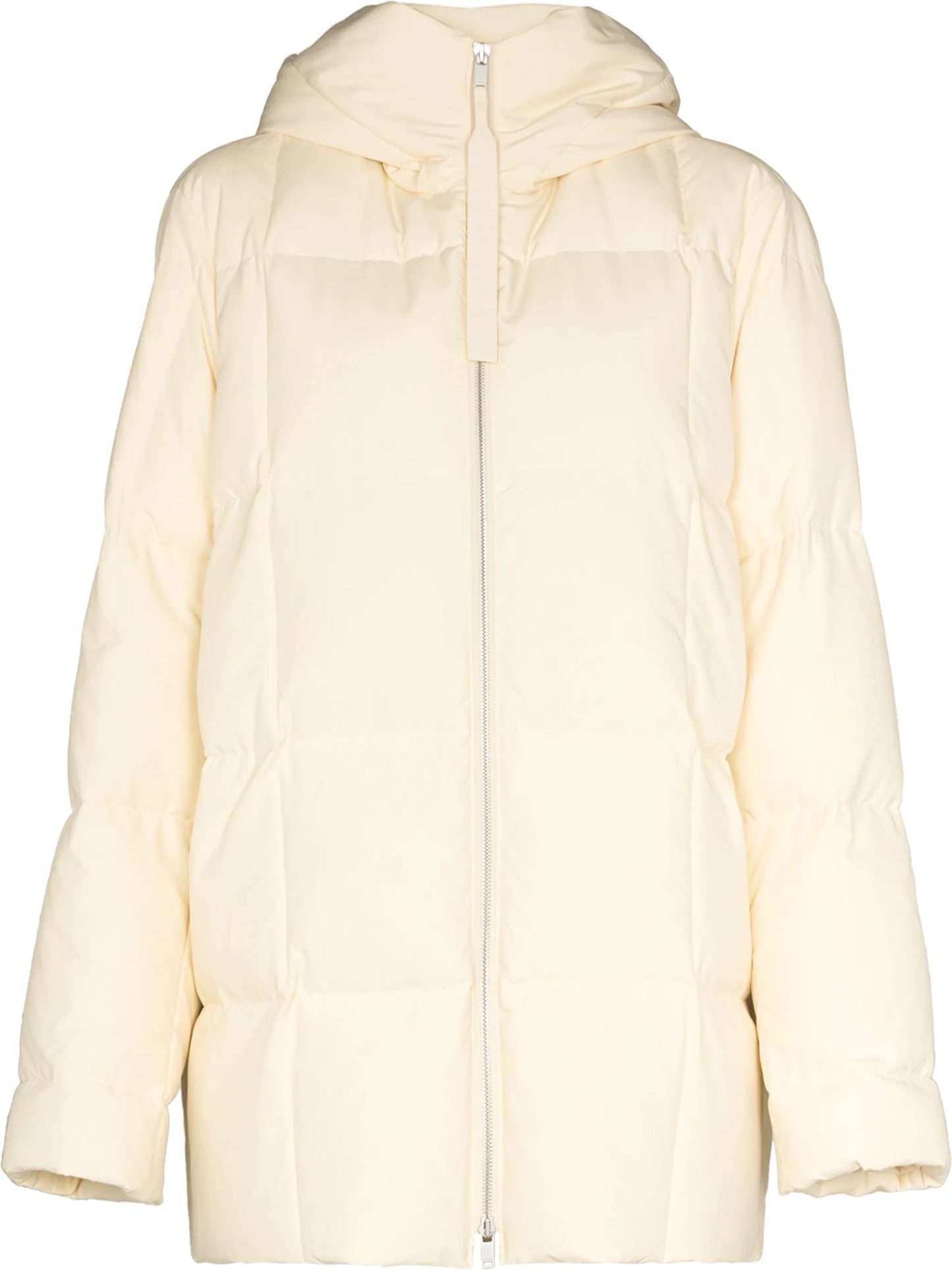 quilted hooded puffer jacket