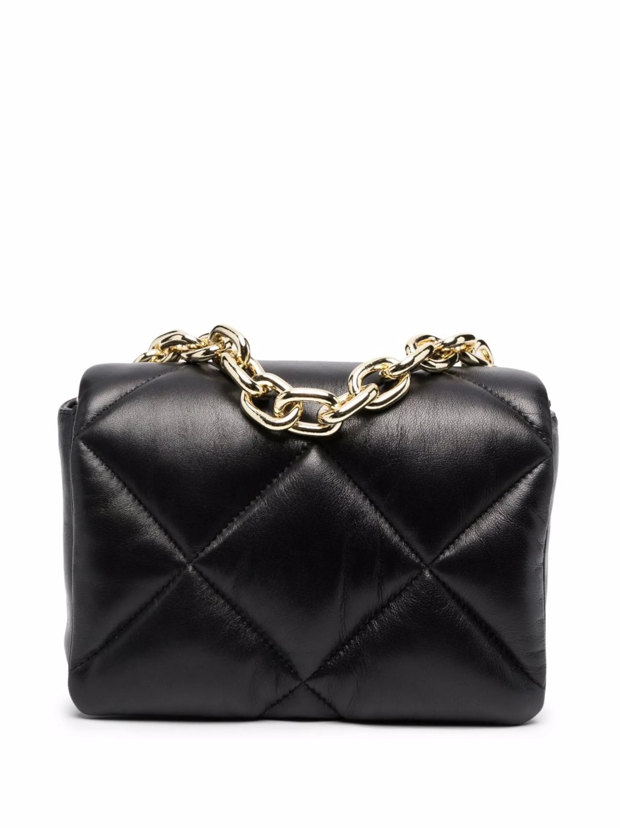 quilted leather tote bag