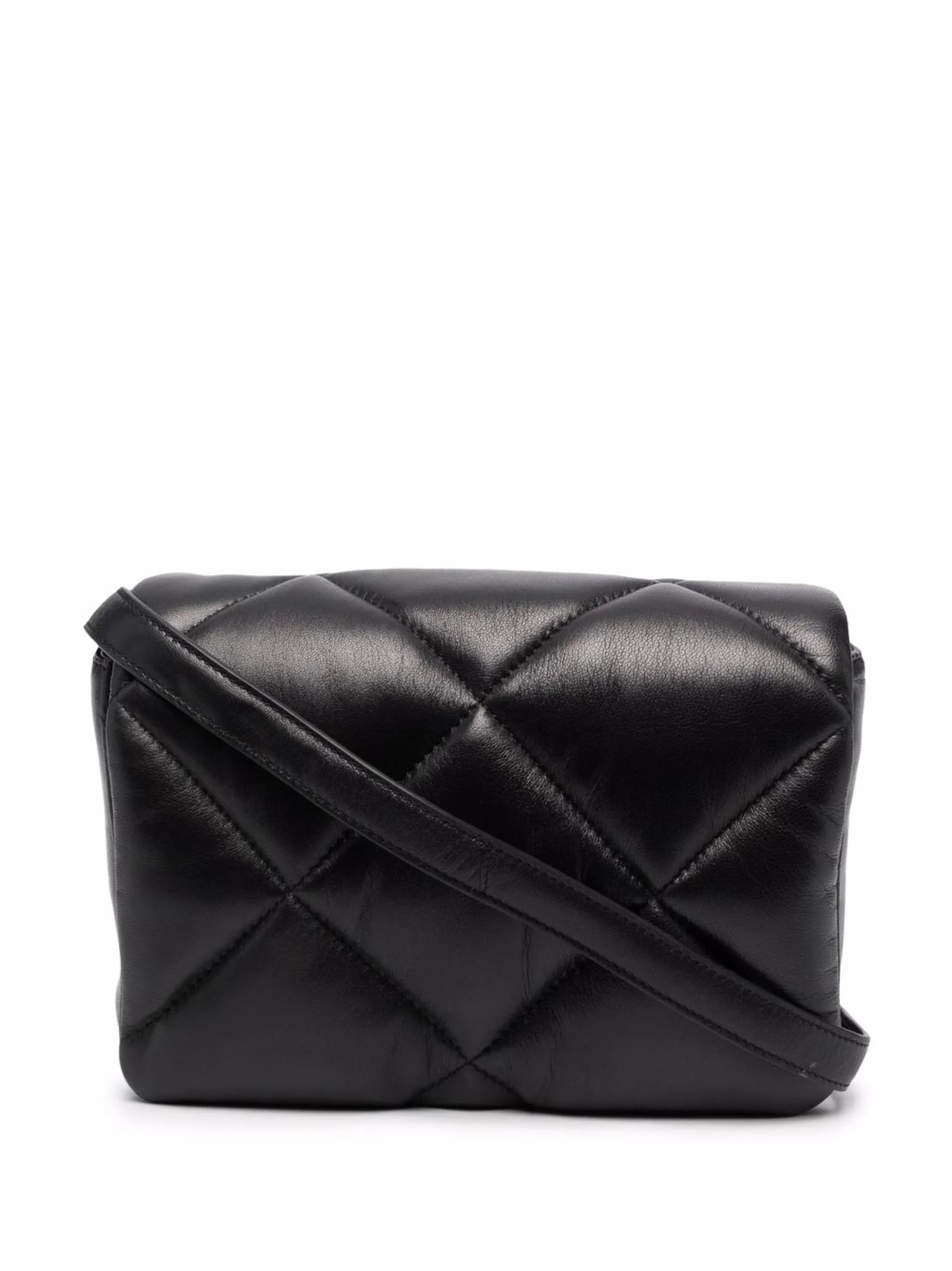 quilted leather tote bag