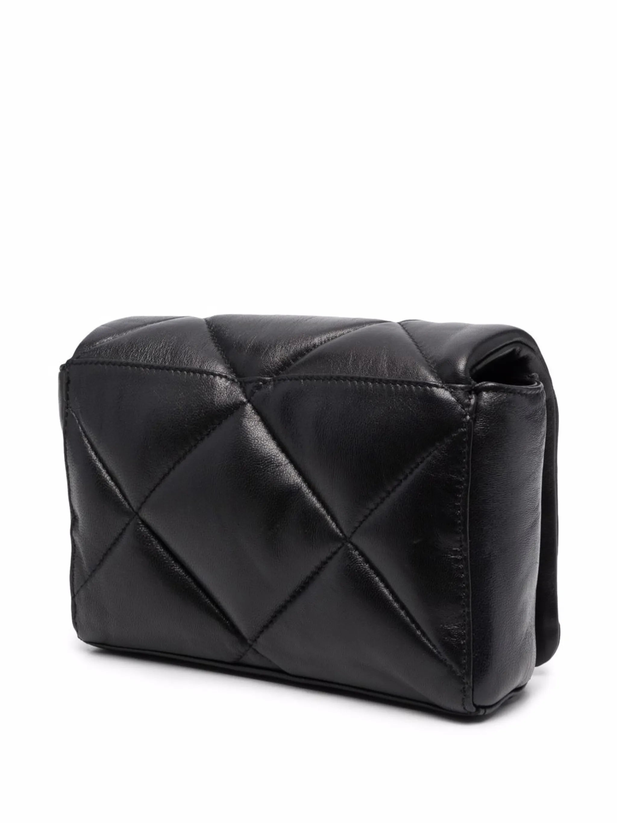 quilted leather tote bag