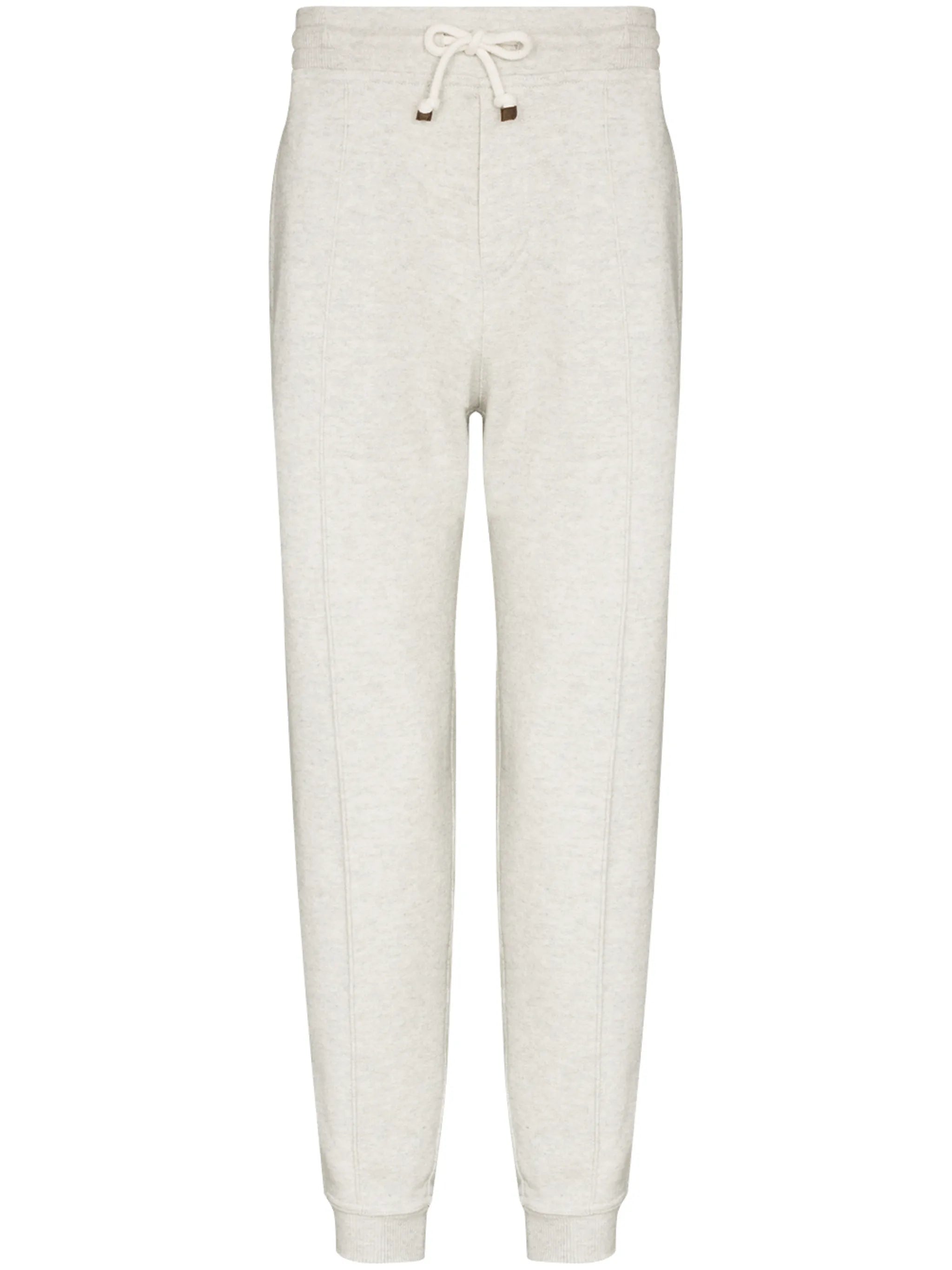 drawstring-waist tapered track pants