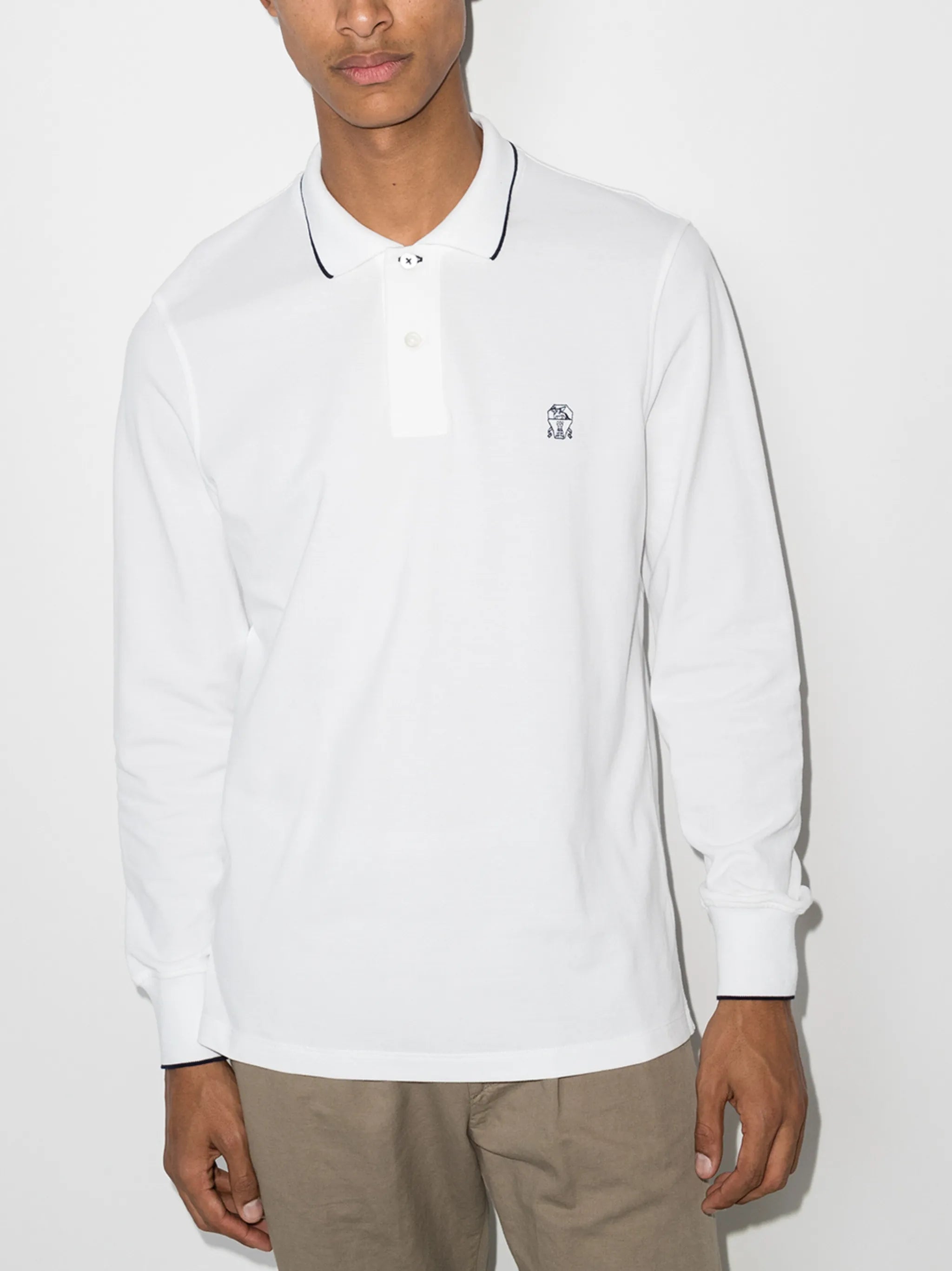 embroidered logo polo shirt