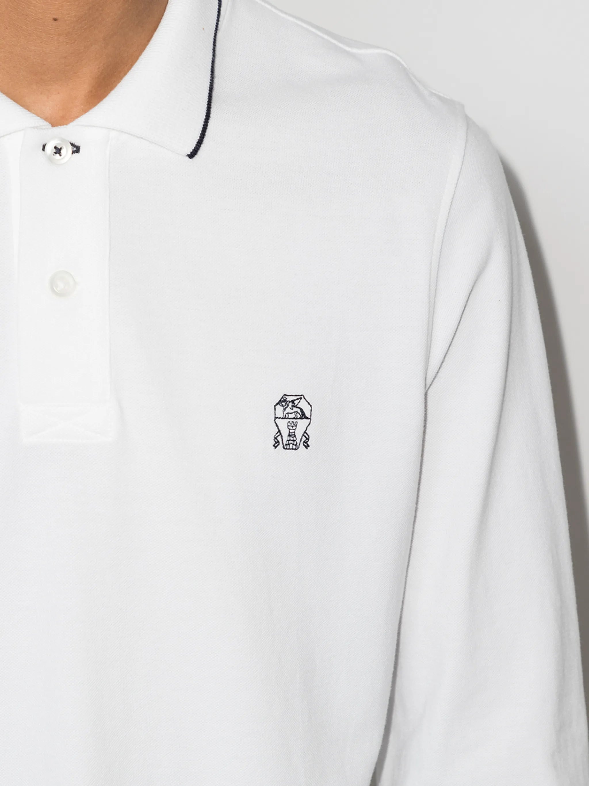 embroidered logo polo shirt