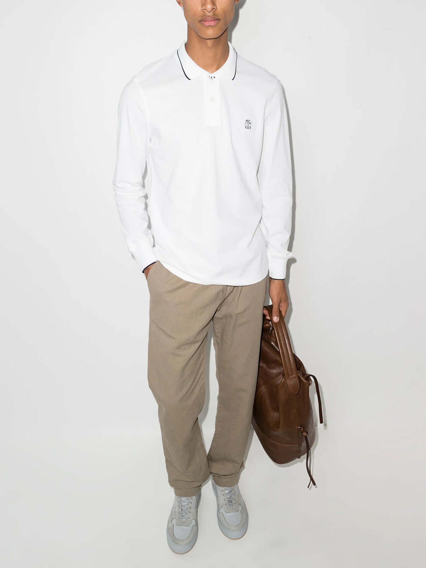 embroidered logo polo shirt