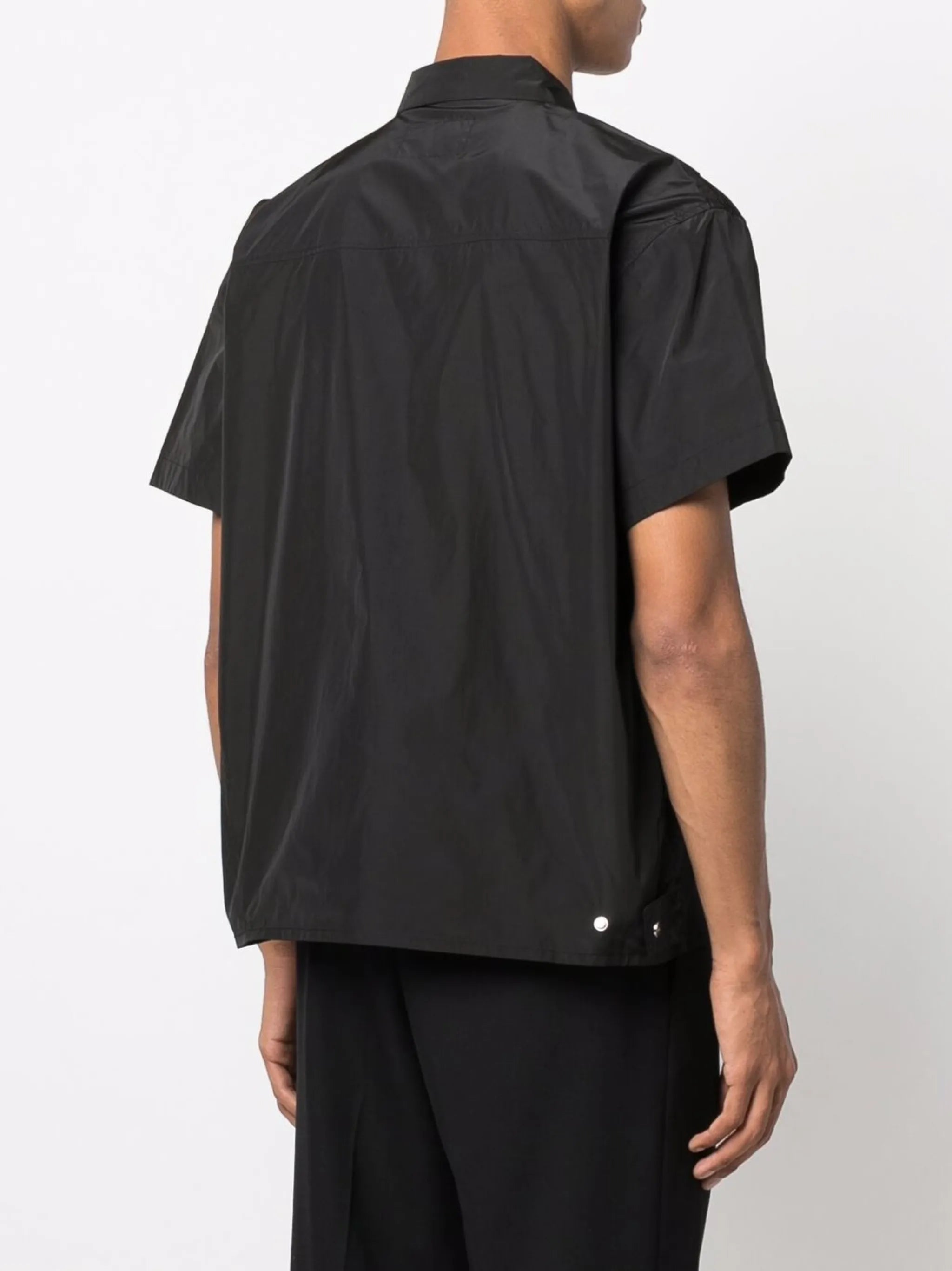 logo-print padded shirt