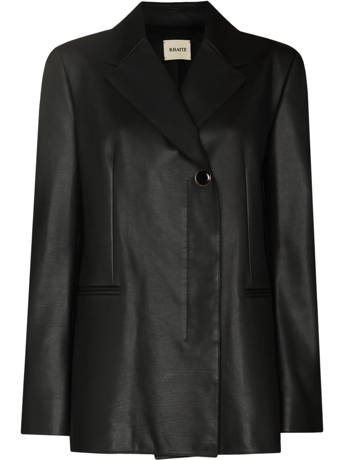Johnson double-breasted leather blazer