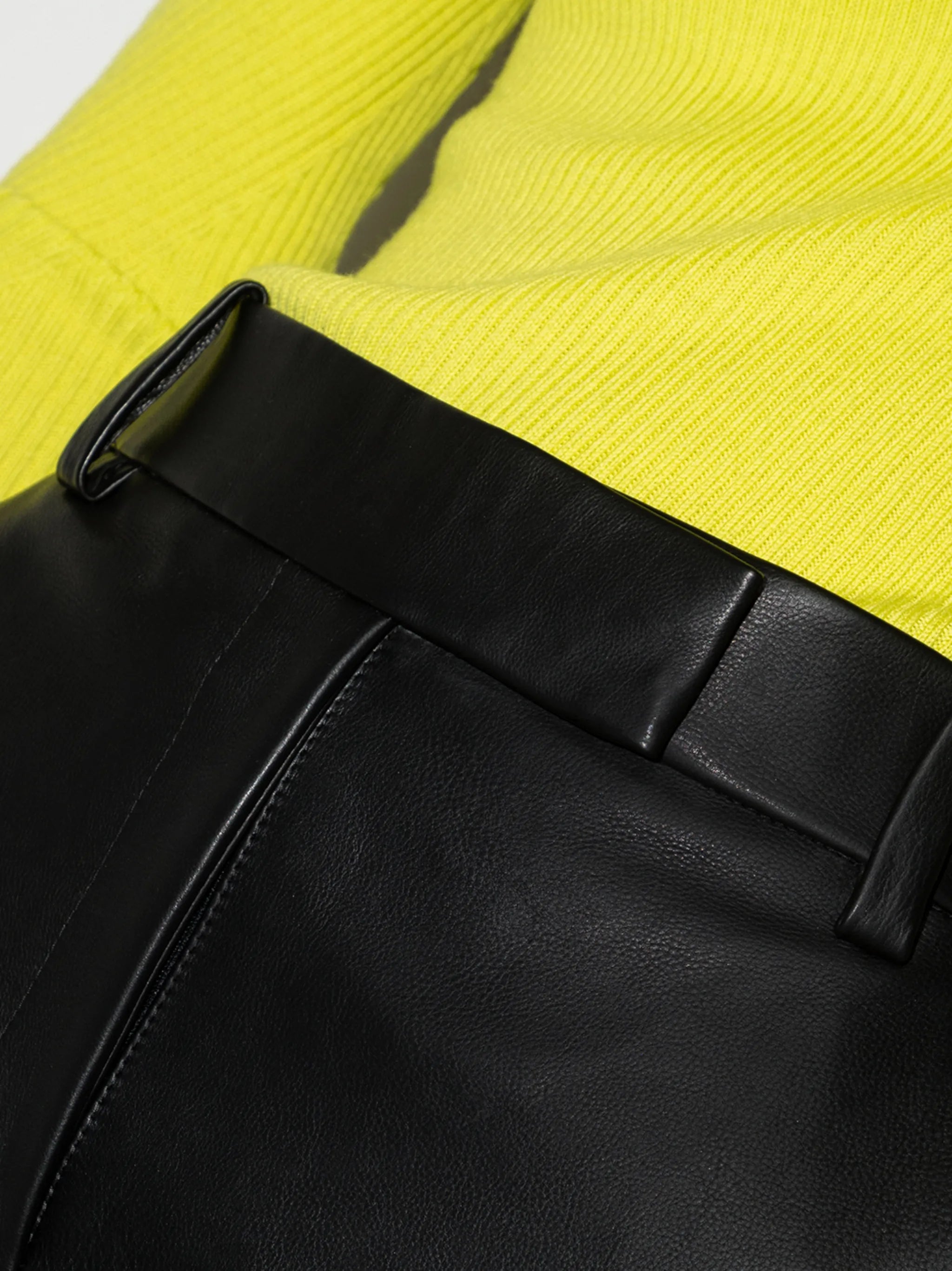 Melie cropped leather trousers